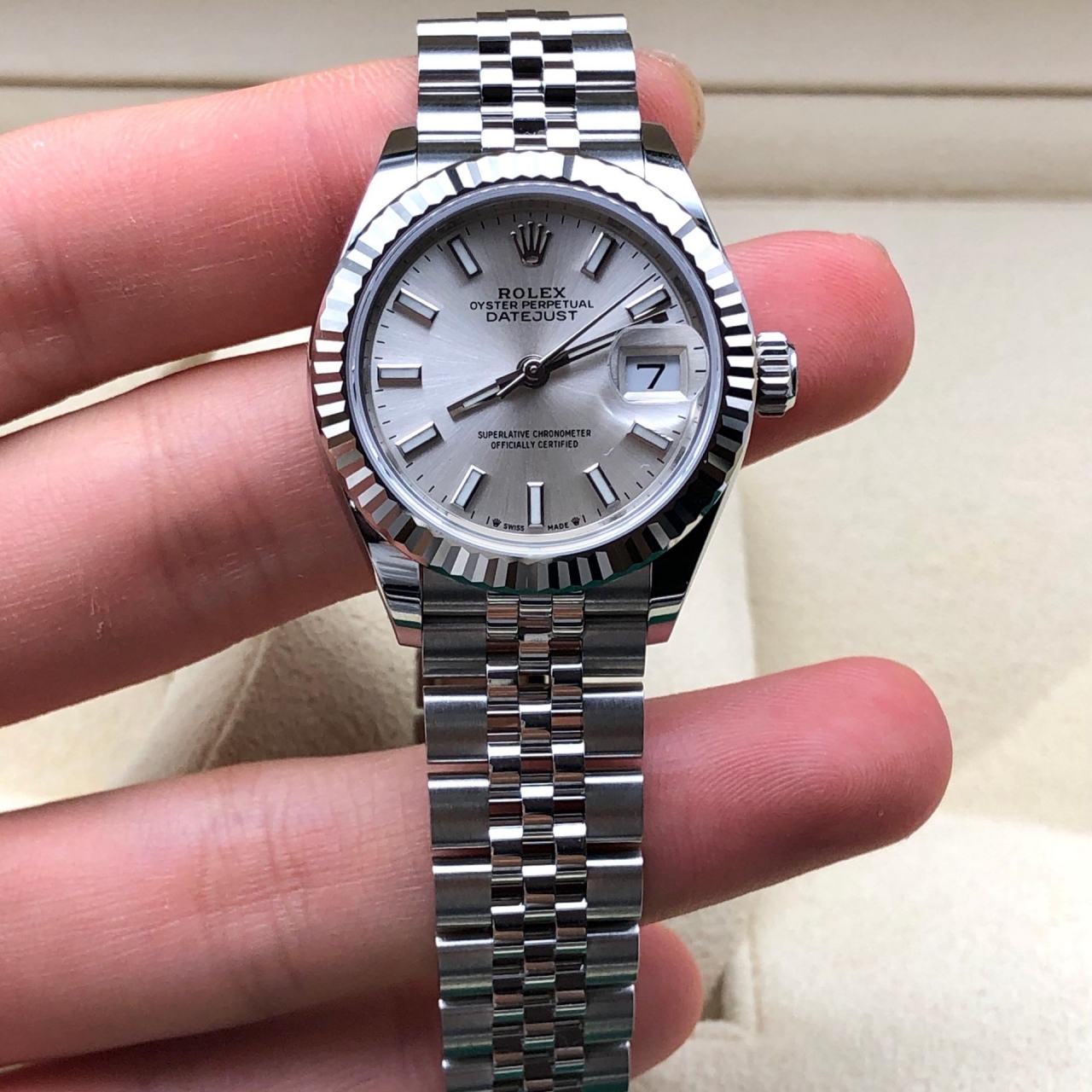 RLX Lady-Datejust 28mm 279174 Silver Dial Oyster Bracelet