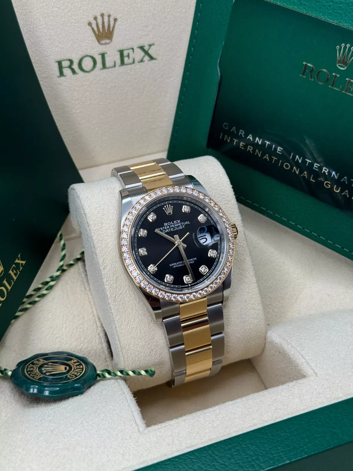 RLX  Datejust 36mm 126283 Bright Black Dial Oyster Bracelet Watch