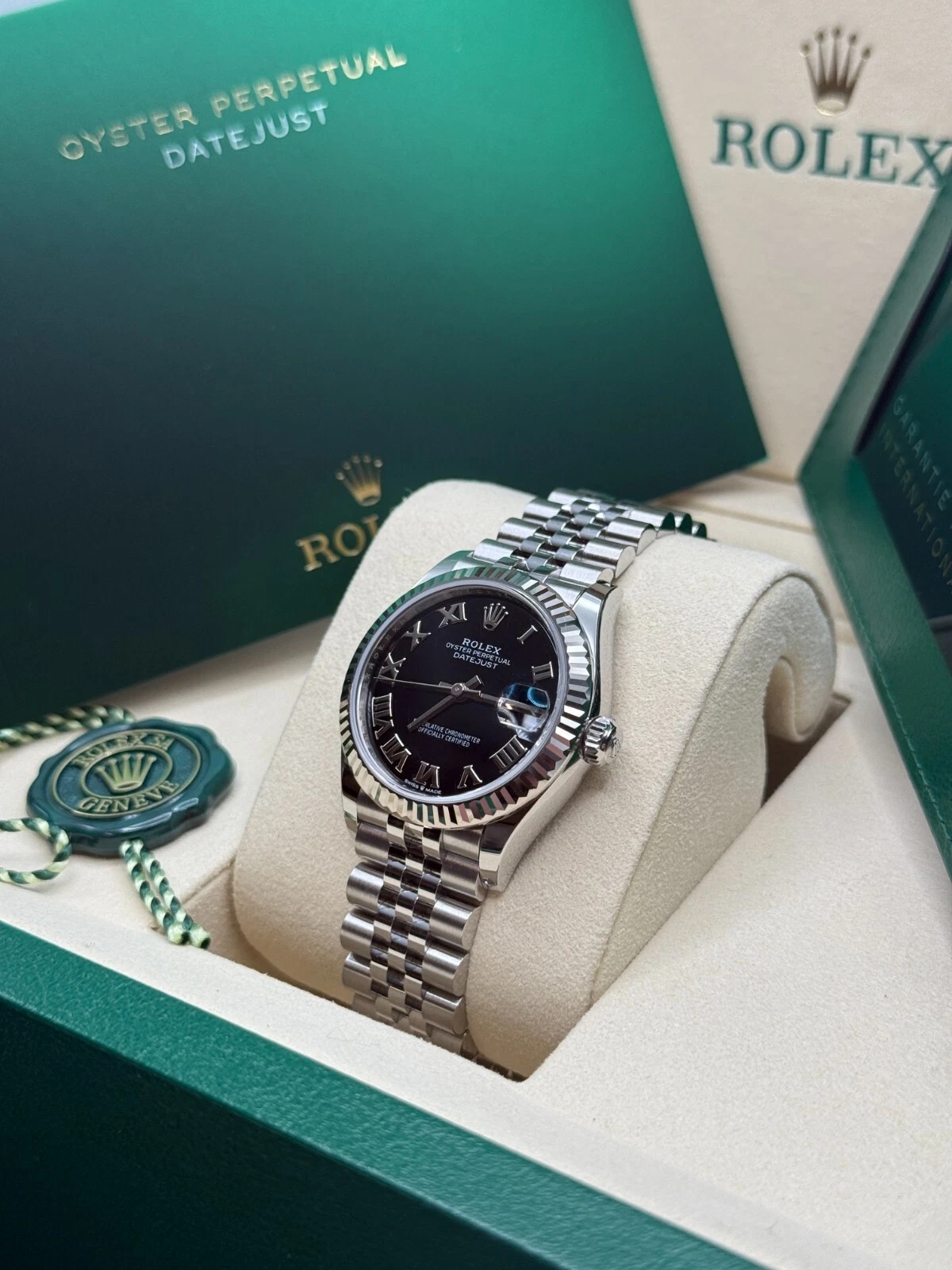 RLX Datejust m278274-0001/0002 Bright Black Dial 31mm Oyster Bracelet