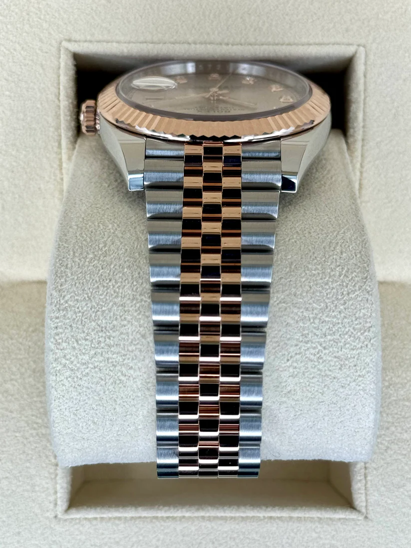 RLX Datejust 41mm 126331 Sundust Diamond Jubilee Steel and Everose Gold Watch
