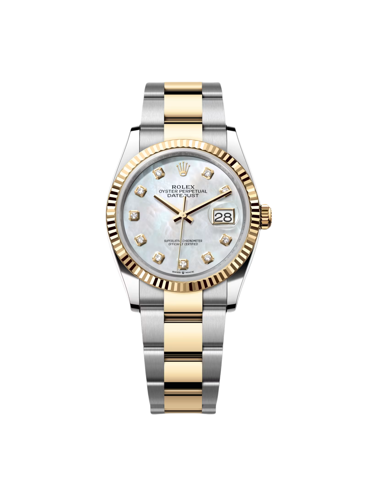 RLX  Datejust 36mm 126233 MOP Diamond Dial Jubilee Two-Tone Bracelet Watch