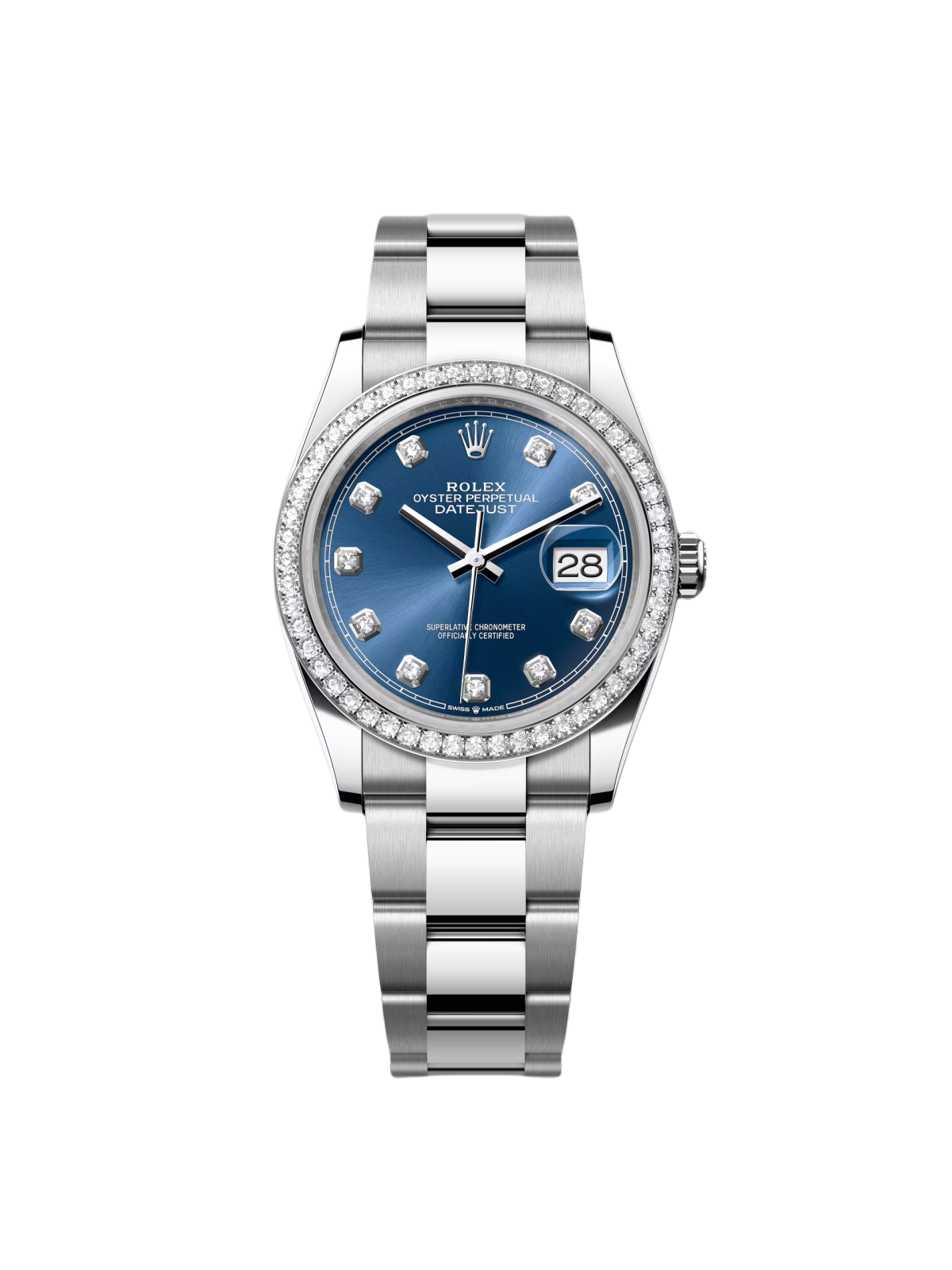 RLX  Datejust 36mm 126284 Bright Blue Dial Jubilee Bracelet