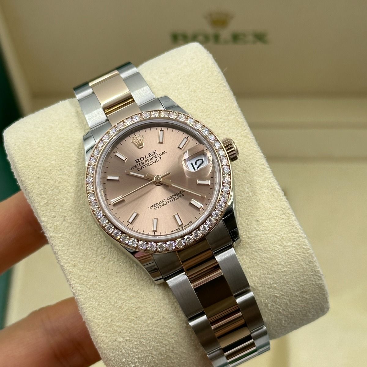 RLX Datejust m278381-0009/0010 Rose Dial Diamond-Set Bezel 31mm