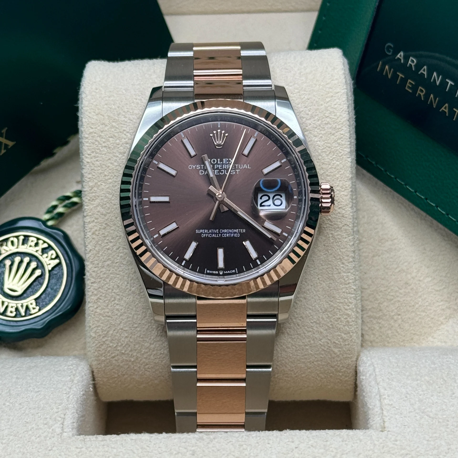 RLX  Datejust 36mm 126231 Chocolate Dial Oyster Bracelet