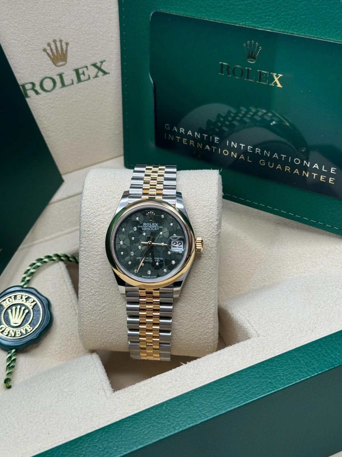 RLX Datejust m278243-0031/0032 31mm Green Dial watch