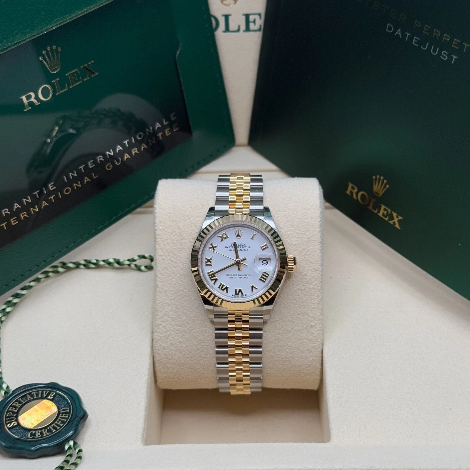 RLX Lady-Datejust 28mm 279173 White Roman Dial Oyster Bracele