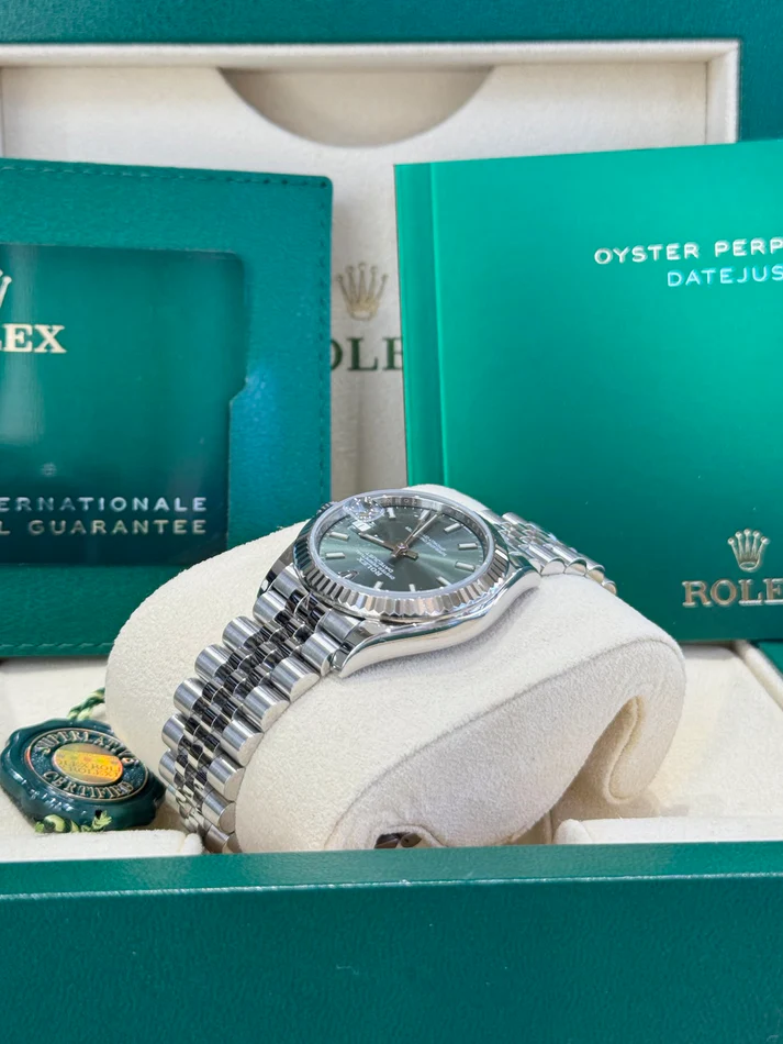 RLX Datejust m278274-0017/0018 Green Dial 31mm Oyster Watch