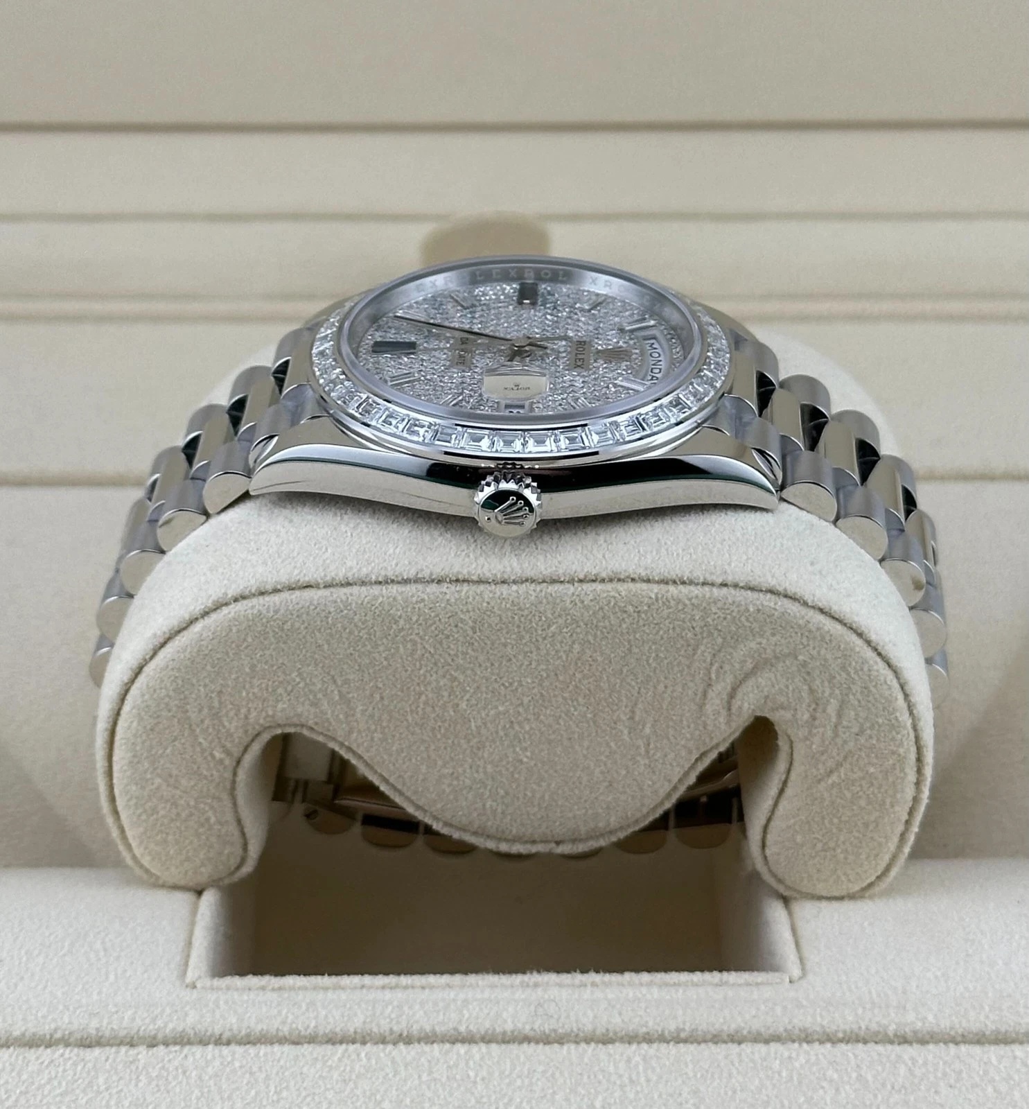 RLX Day-Date 40mm 228396TBR-0021 Diamonds Sapphires Dial