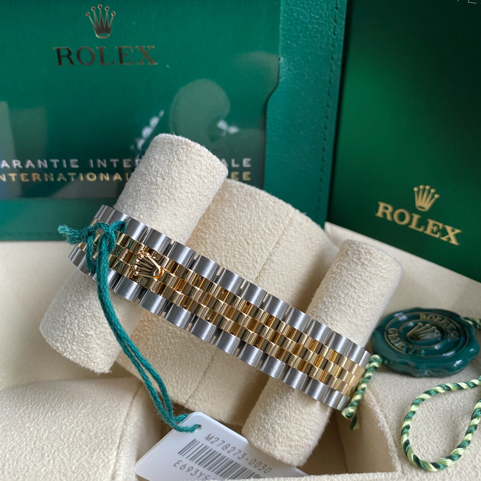 RLX Datejust m278273-0029/0030 31mm Olive Green Dial Stainless Steel and Yellow Gold Oyster Watch