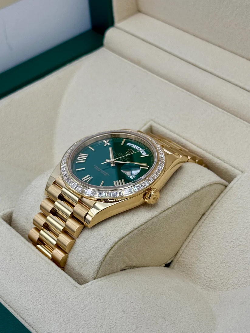 RLX Day-Date 40mm 228398TBR-0039 Green Dial President Watch