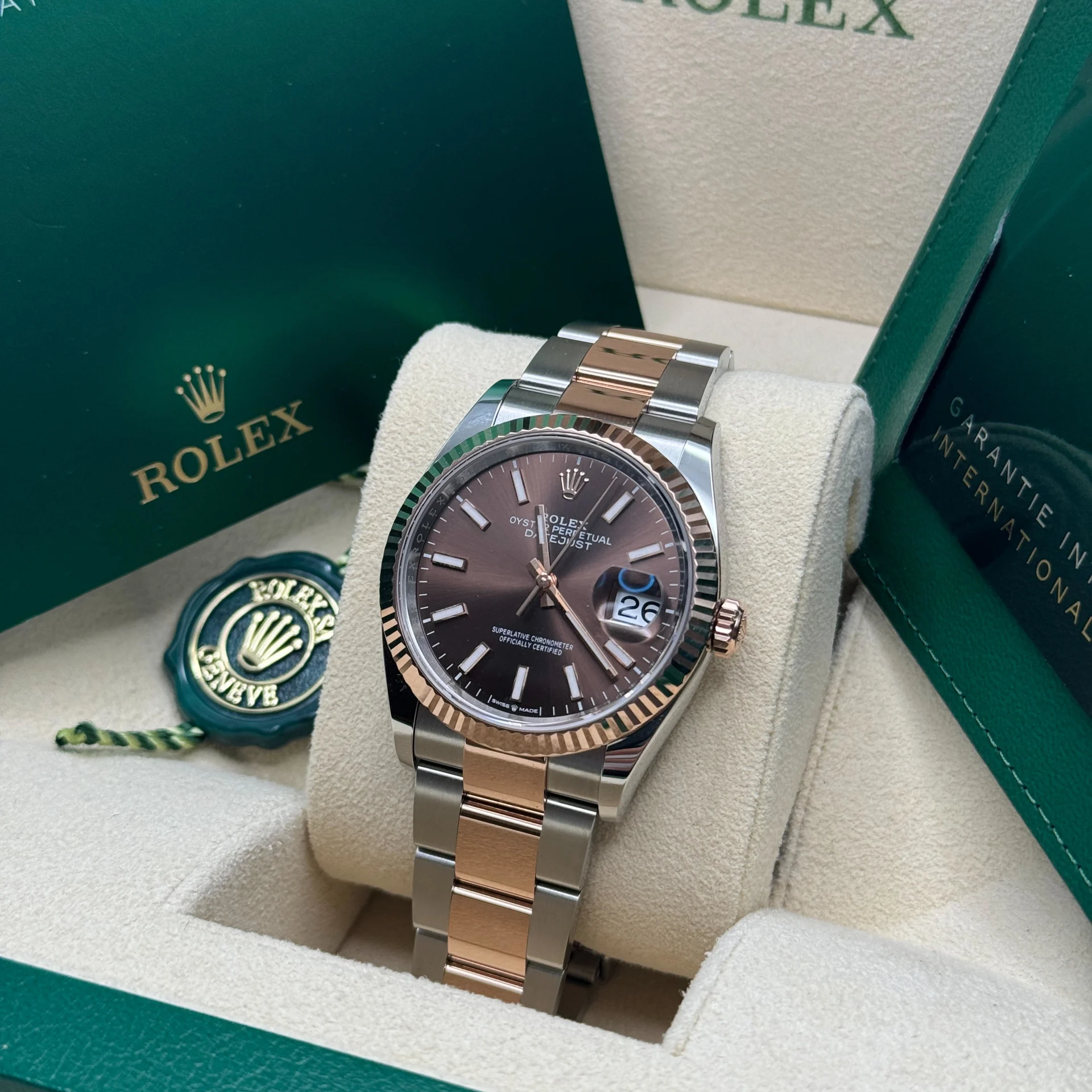 RLX  Datejust 36mm 126231 Chocolate Dial Oyster Bracelet