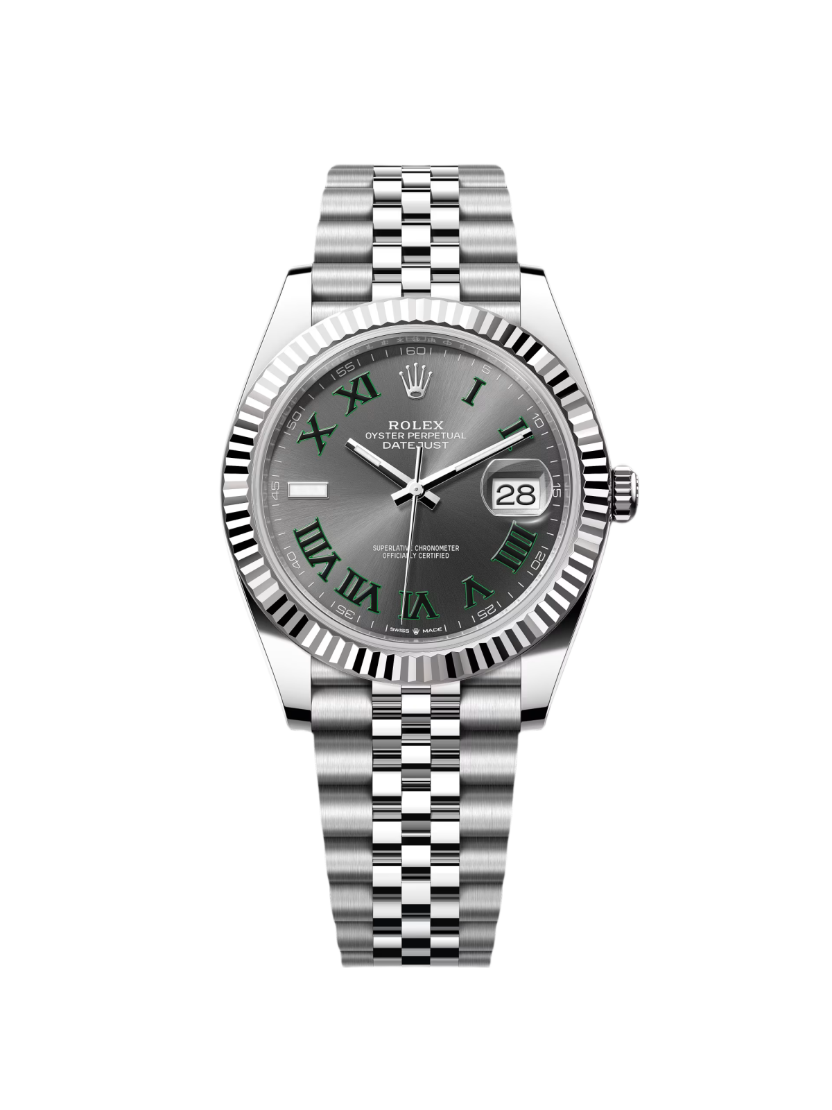 RLX  Datejust 41mm 126334 Slate Roman Jubilee Stainless Steel Mens Watch