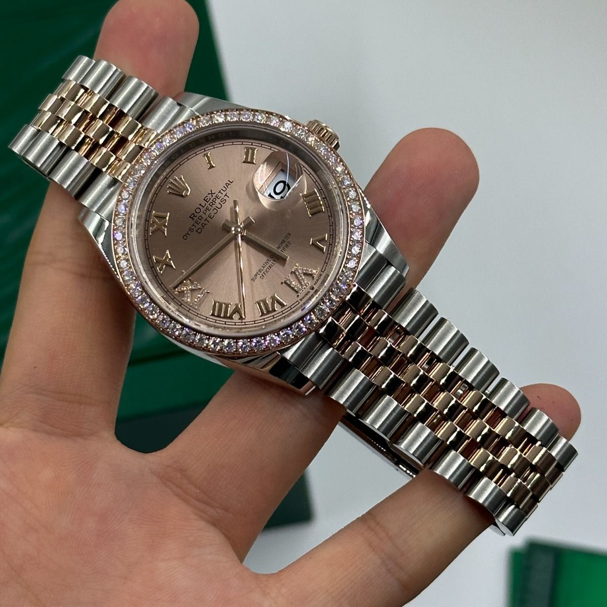 RLX  Datejust 36mm 126281 Rose Dial Oyster 36mm Bracelet