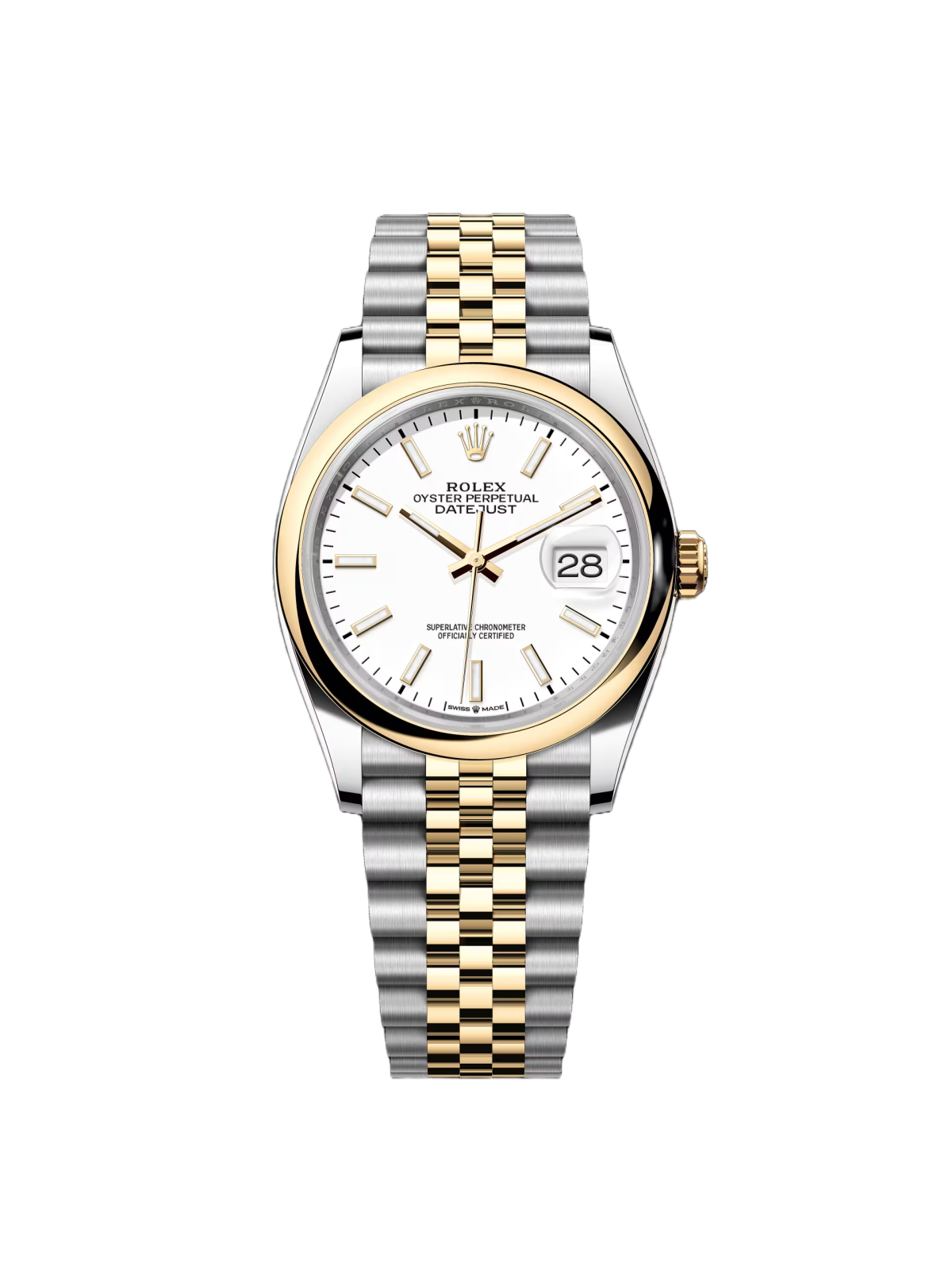 RLX  Datejust 36mm 126203 White Dial Domed Bezel Jubilee Bracelet