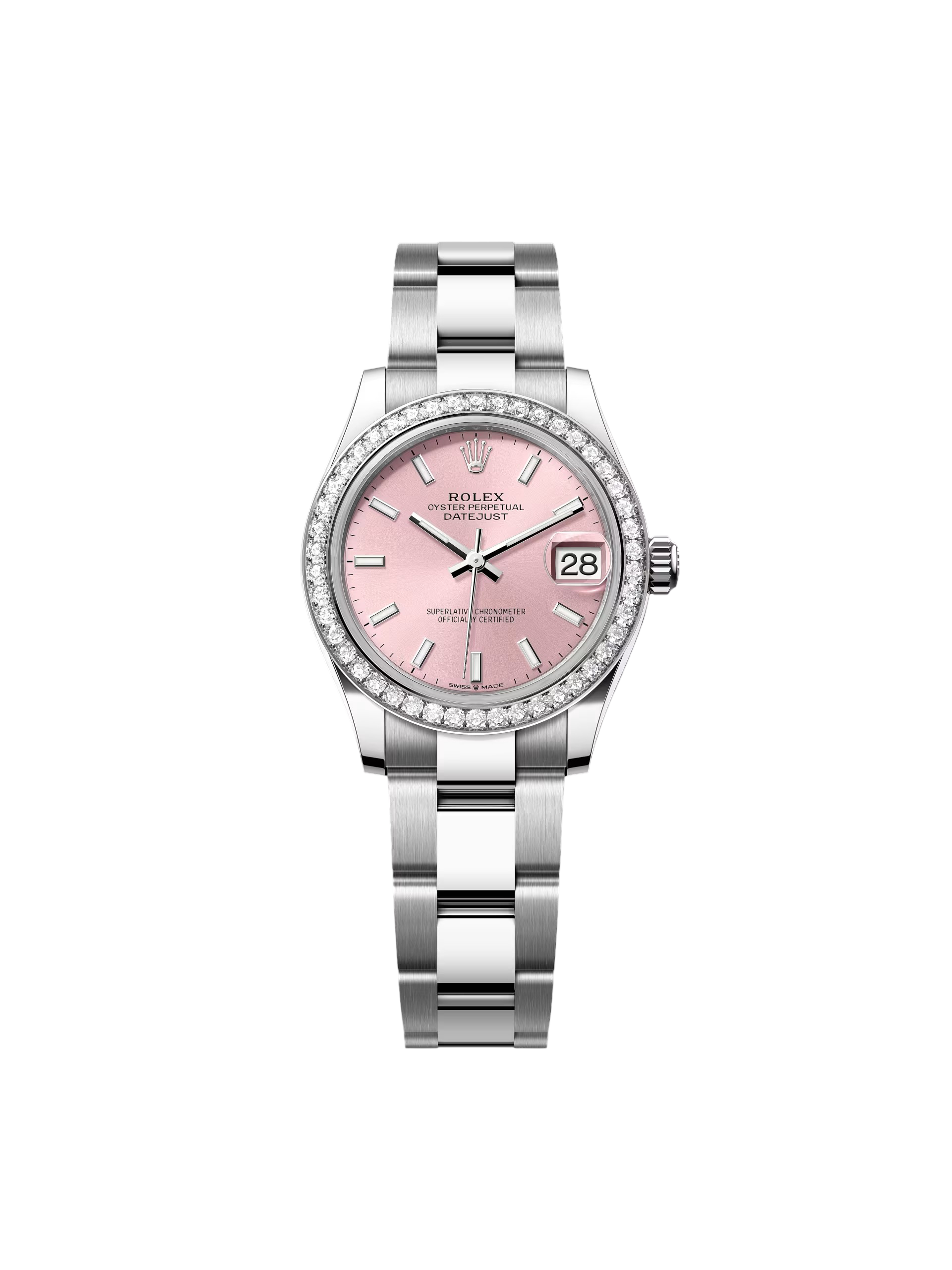 RLX Datejust m278384RBR-0017/0018 Pink 31mm Dial Oyster Watch