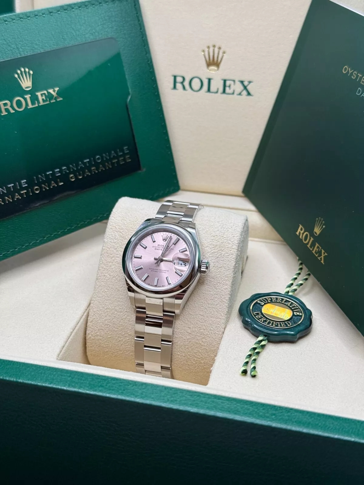 RLX Lady-Datejust 28mm  279160 Oyster Perpetual Pink Dial Oyster Bracelet