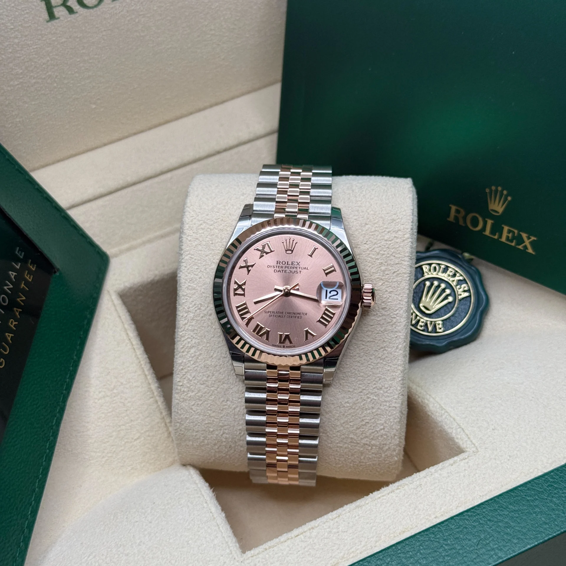 RLX Datejust m278271-0005/0006 Rose 31mm Dial Oyster Bracelet Watch