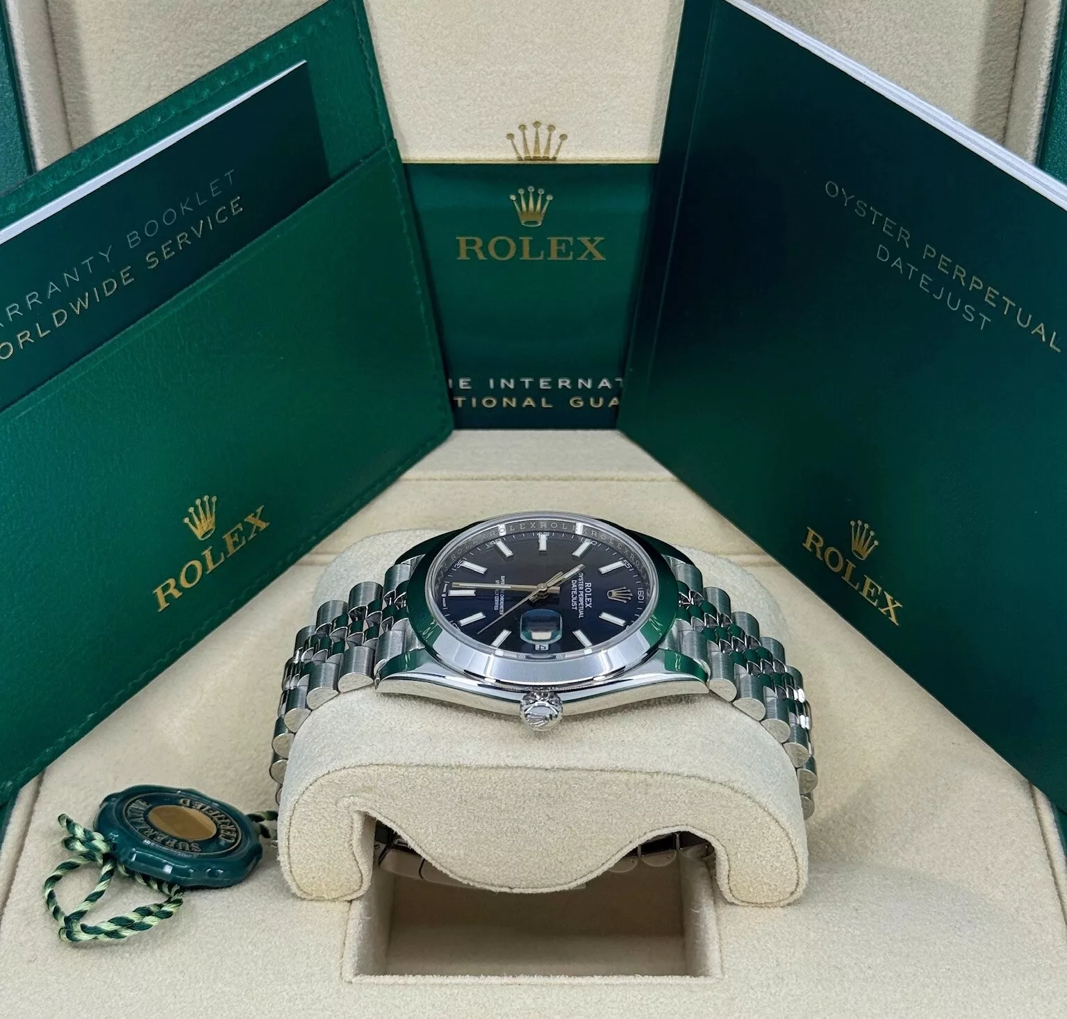 RLX Datejust 41mm 126300 Blue Index Jubilee Stainless Steel Men’s Watch