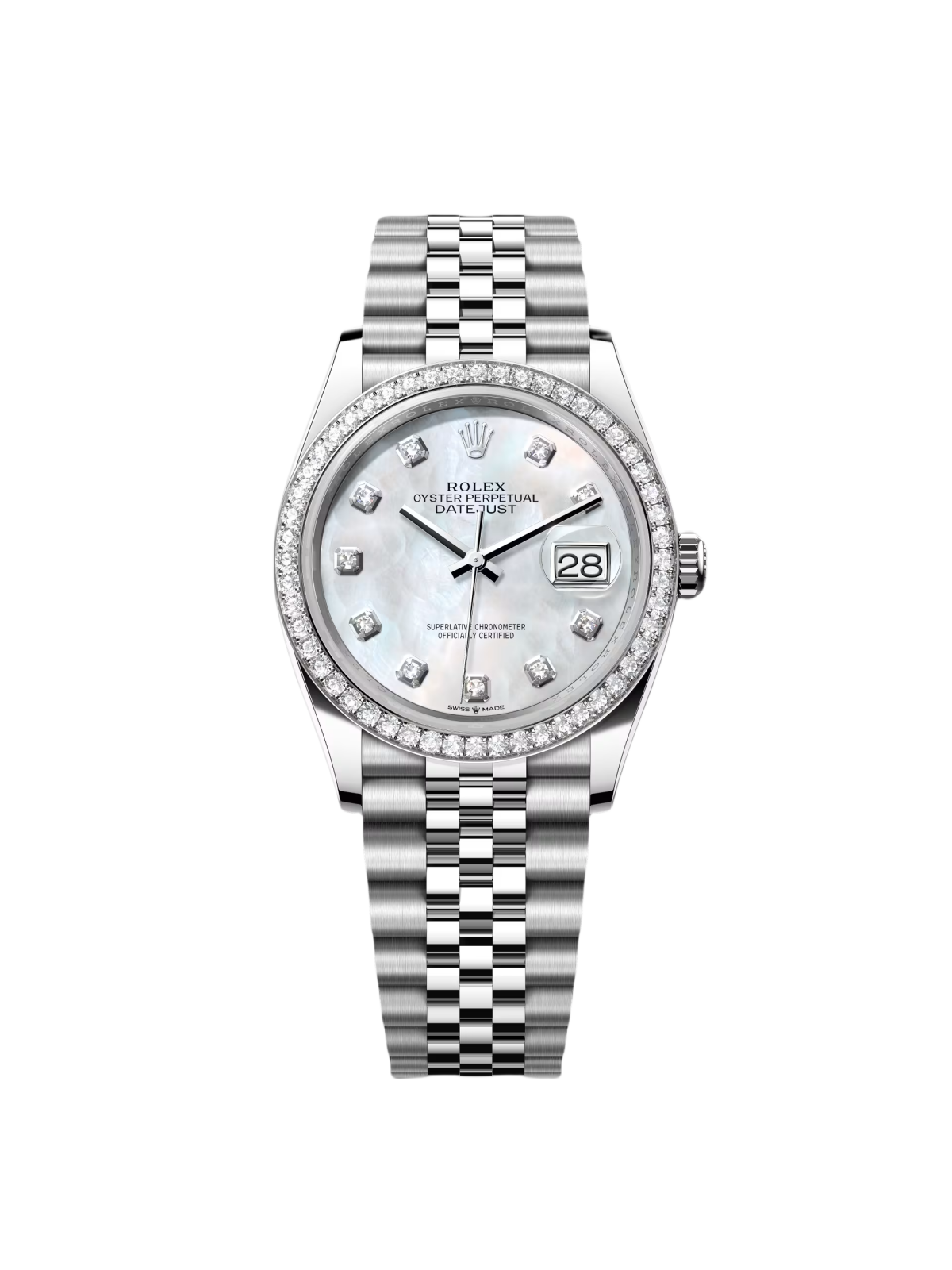 RLX  Datejust 36mm 126284 Mother-of-Pearl Dial Oyster Bracelet