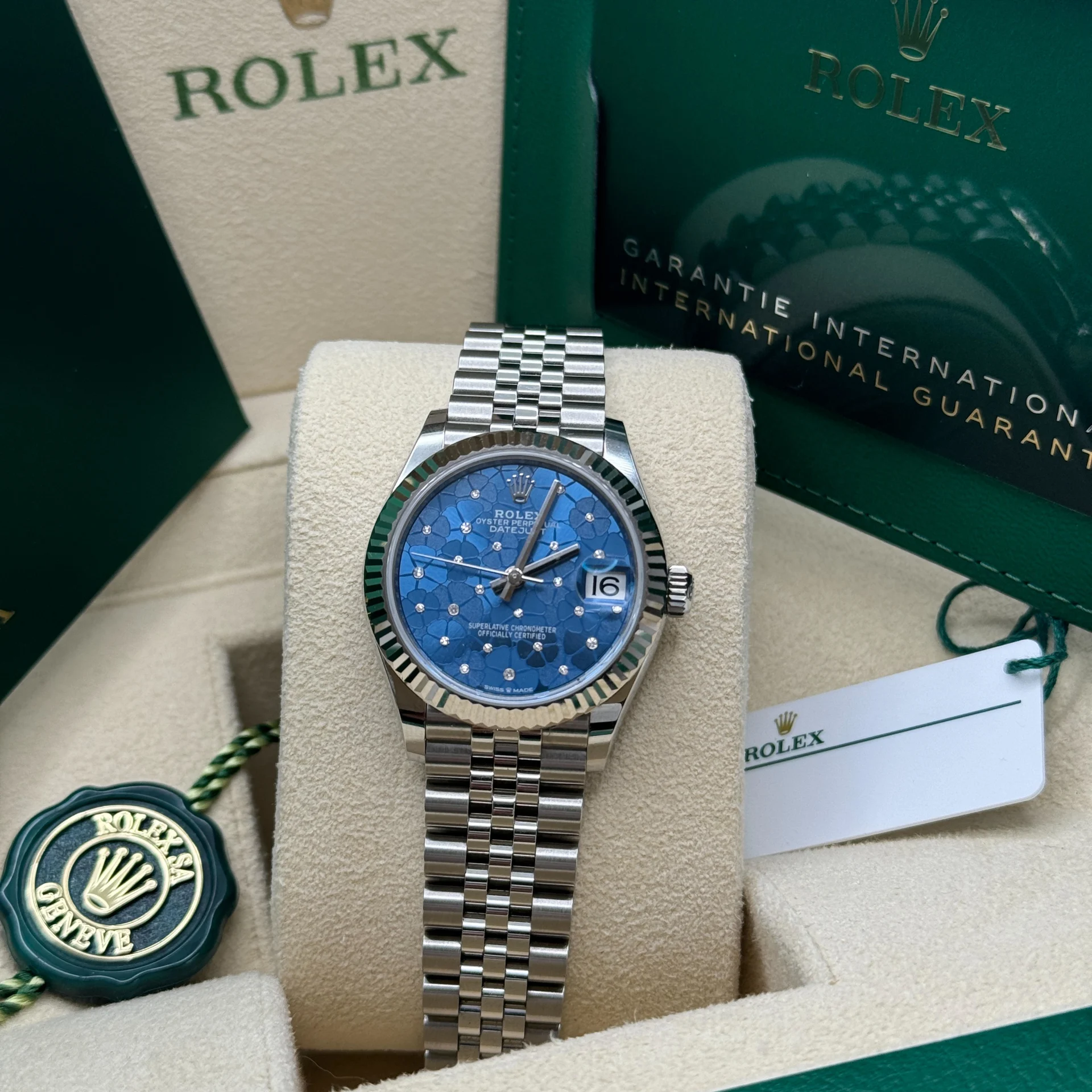 RLX Datejust m278274-0035/0036 Azzurro Blue Dial Oyster Watch