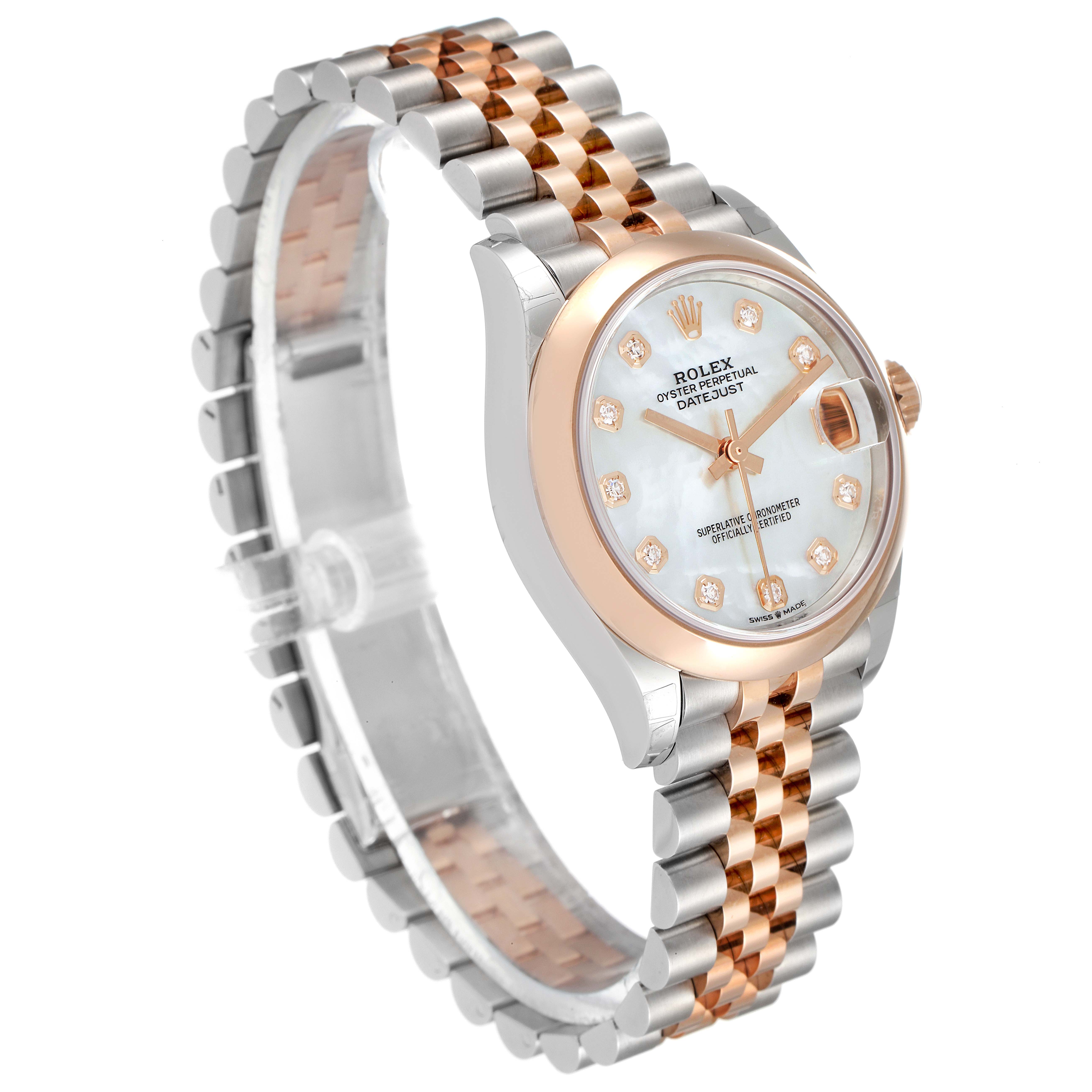 RLX Datejust m278241-0025/0026 White Mother-of-Pearl 31mm Dial Oyster Bracelet Watch