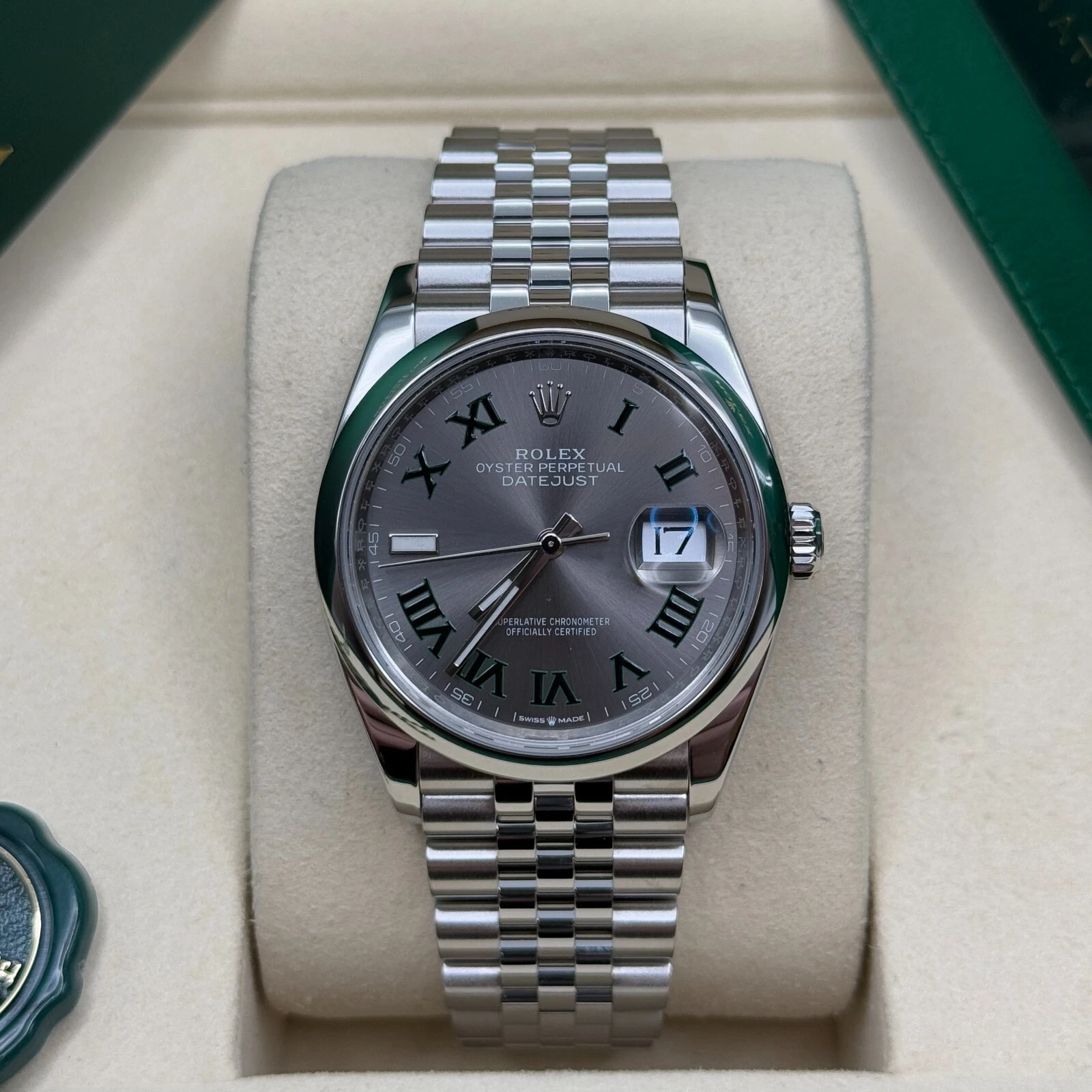 RLX  Datejust 36mm 126200 Oyster Perpetual Wimbledon Dial Jubilee Stainless Steel