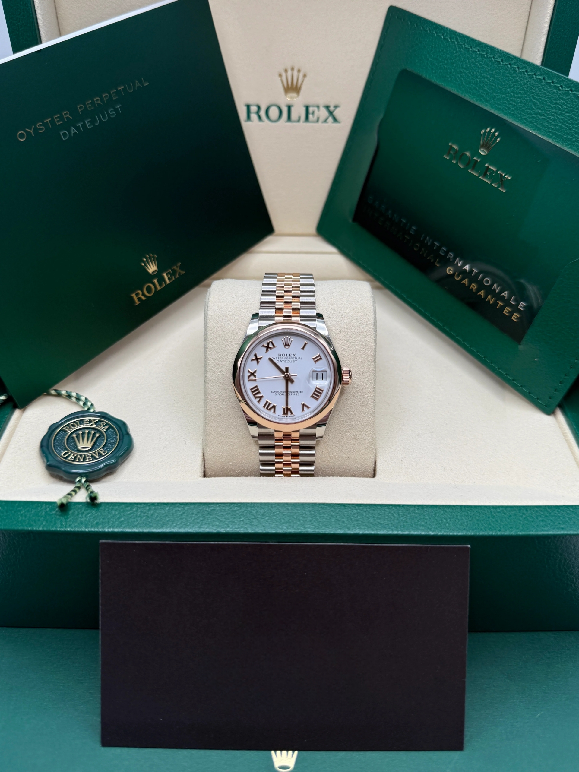 RLX Datejust m278241-0001/0002 White 31mm Dial Oyster Bracelet Watch