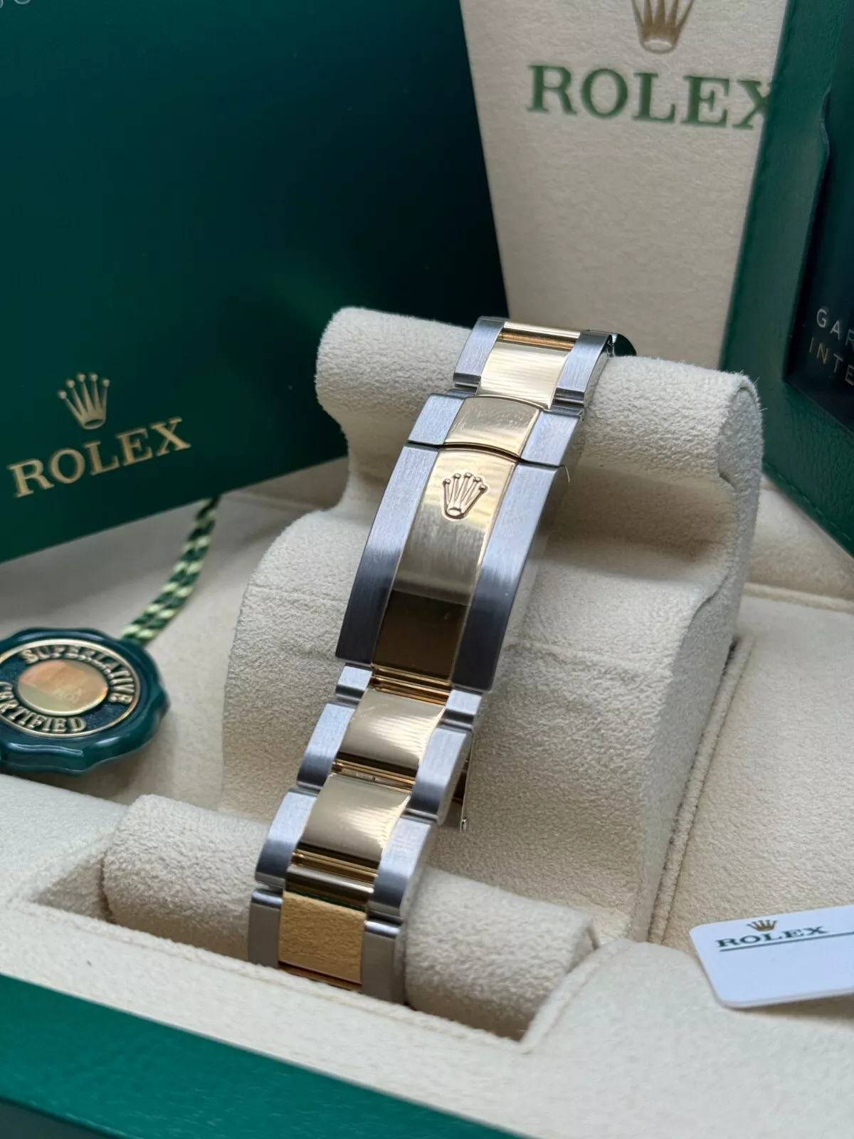 RLX Datejust 41mm 126303 White Index Oyster Steel and Yellow Gold Mens Watch