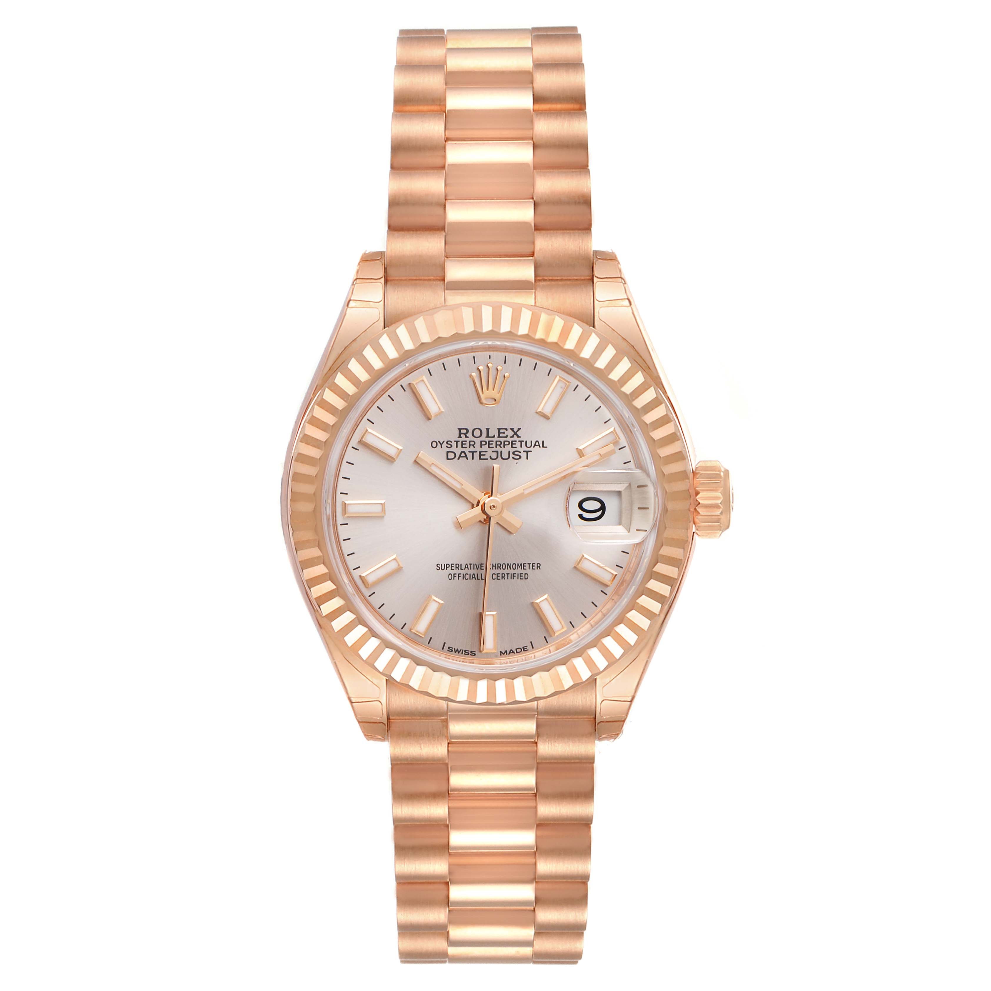 RLX Lady-Datejust 28mm 279175 Rose Dial President Everose Gold