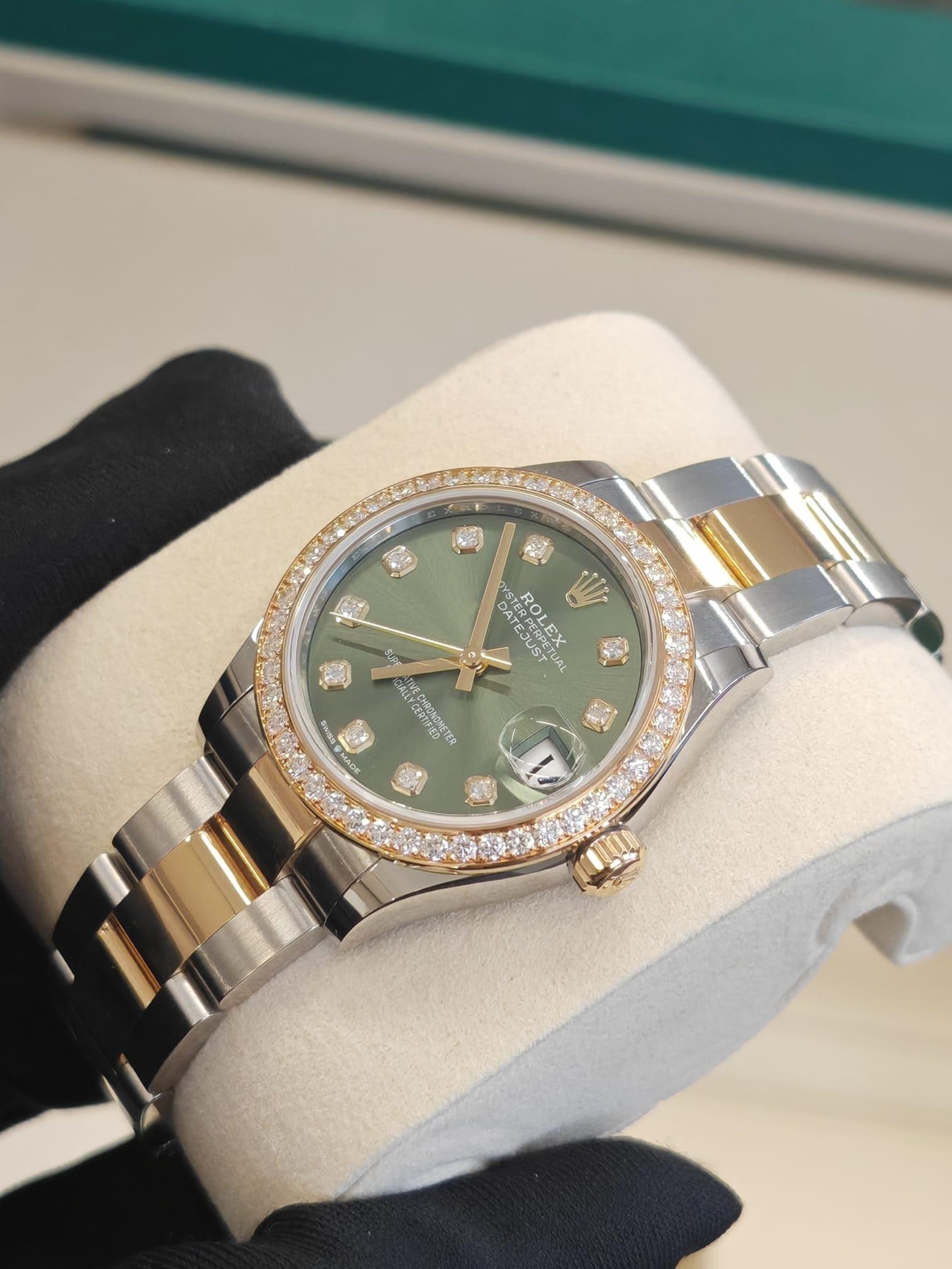 RLX Datejust m278383RBR-0029/0030 31mm Olive Green Dial Oyster Bracelet