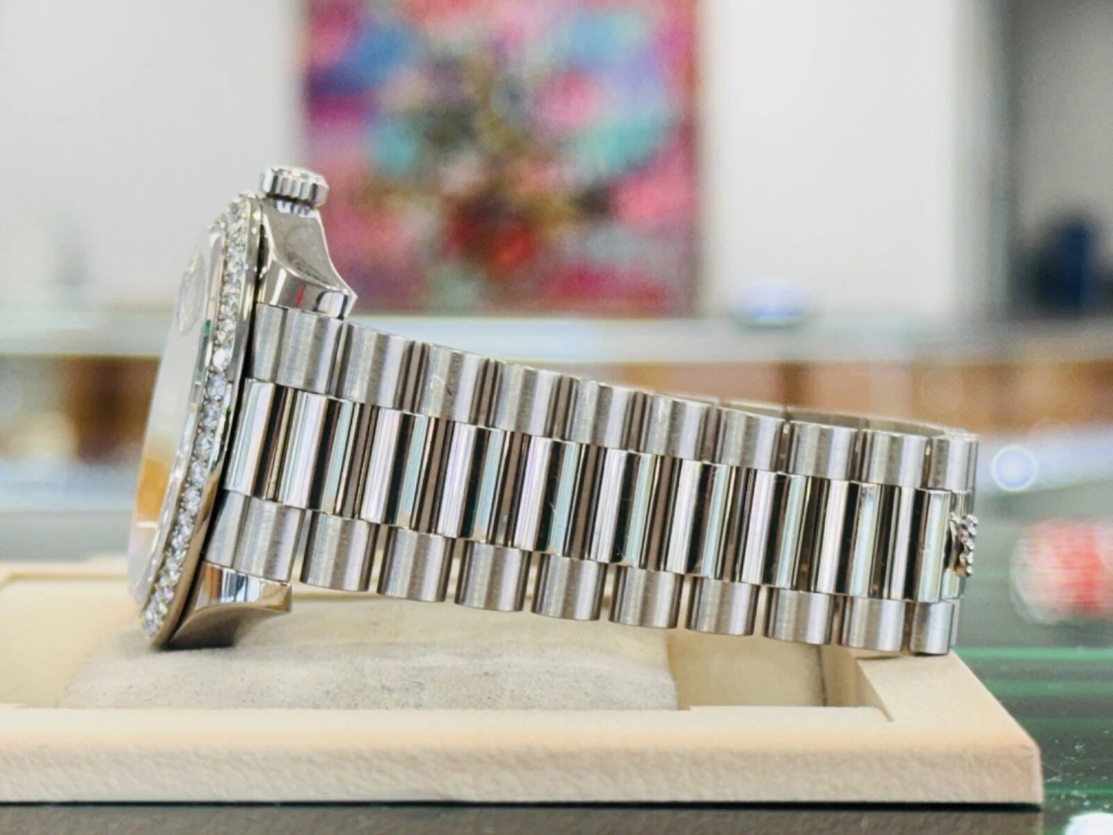 RLX Day-Date 40mm 228349RBR-0001 Silver Dial President Bracelet