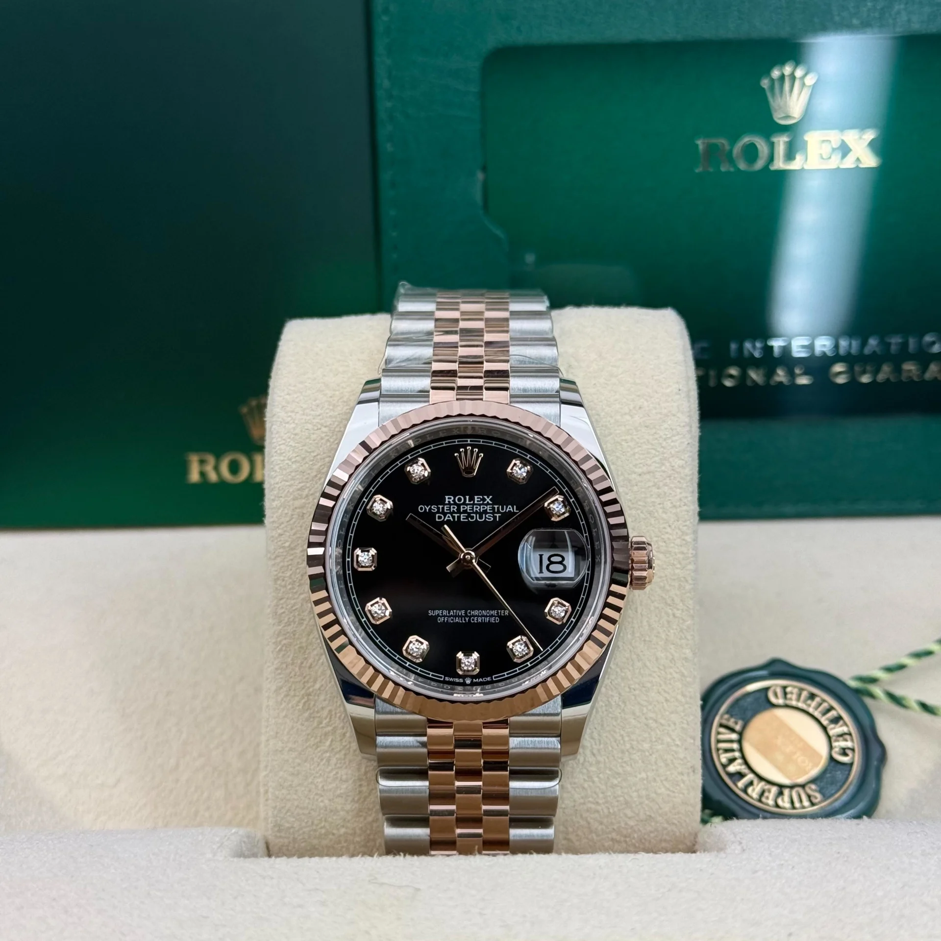 RLX  Datejust 36mm 126231 Black Dial 36mm Oyster Bracelet