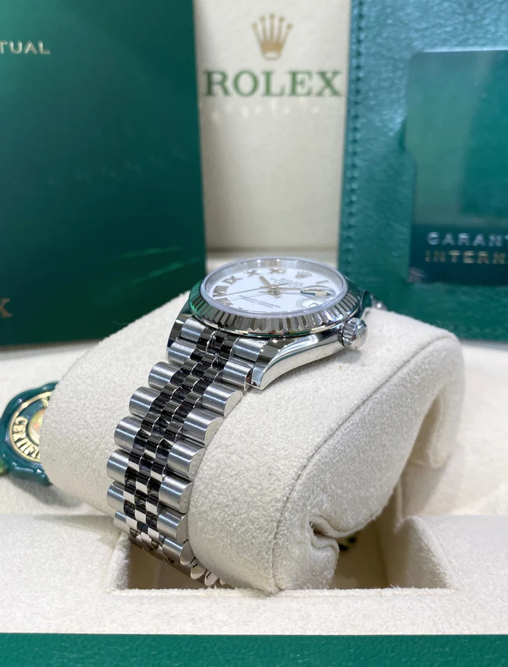 RLX Datejust m278274-0009/0010 White 31mm Dial Oyster Watch