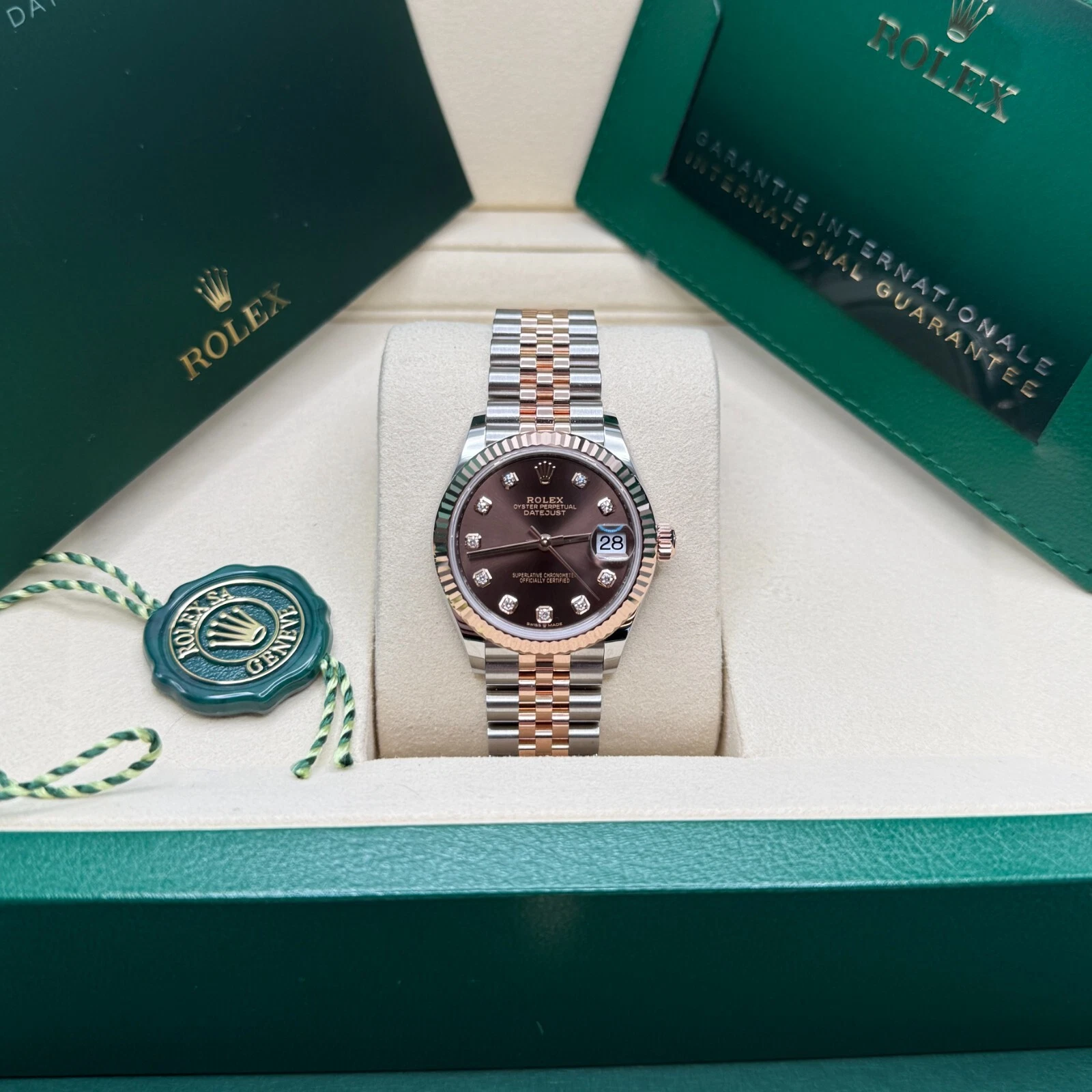 RLX Datejust m278271-0027/0028 Chocolate 31mm Dial Oyster Bracelet Watch