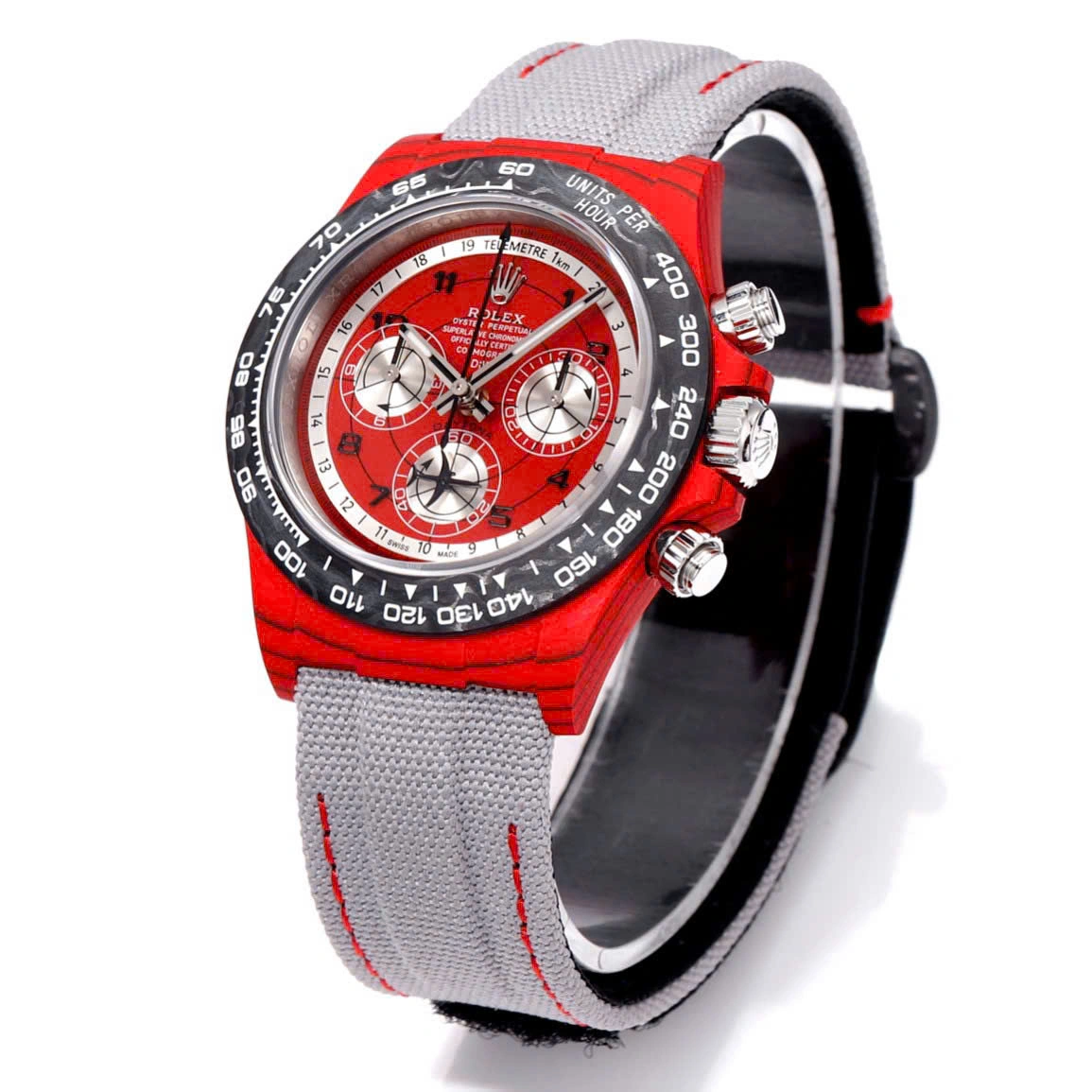 Rolex Cosmograph Daytona DIW Carbon AVIA Red 40mm Replica 1:1 – Top Quality Version