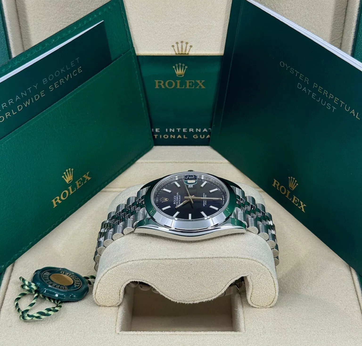 RLX Datejust 41mm 126300 Blue Index Jubilee Stainless Steel Men’s Watch