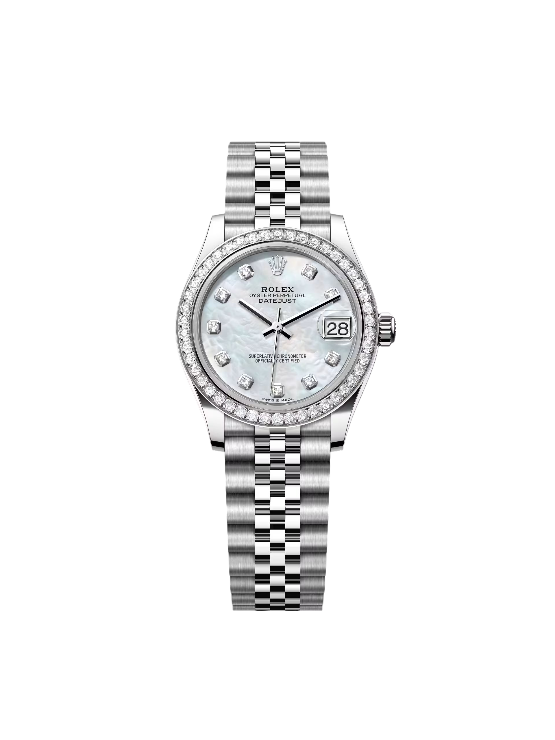 RLX Datejust m278384RBR-0007/0008 Mother-of-Pearl 31mm Dial Oyster Watch