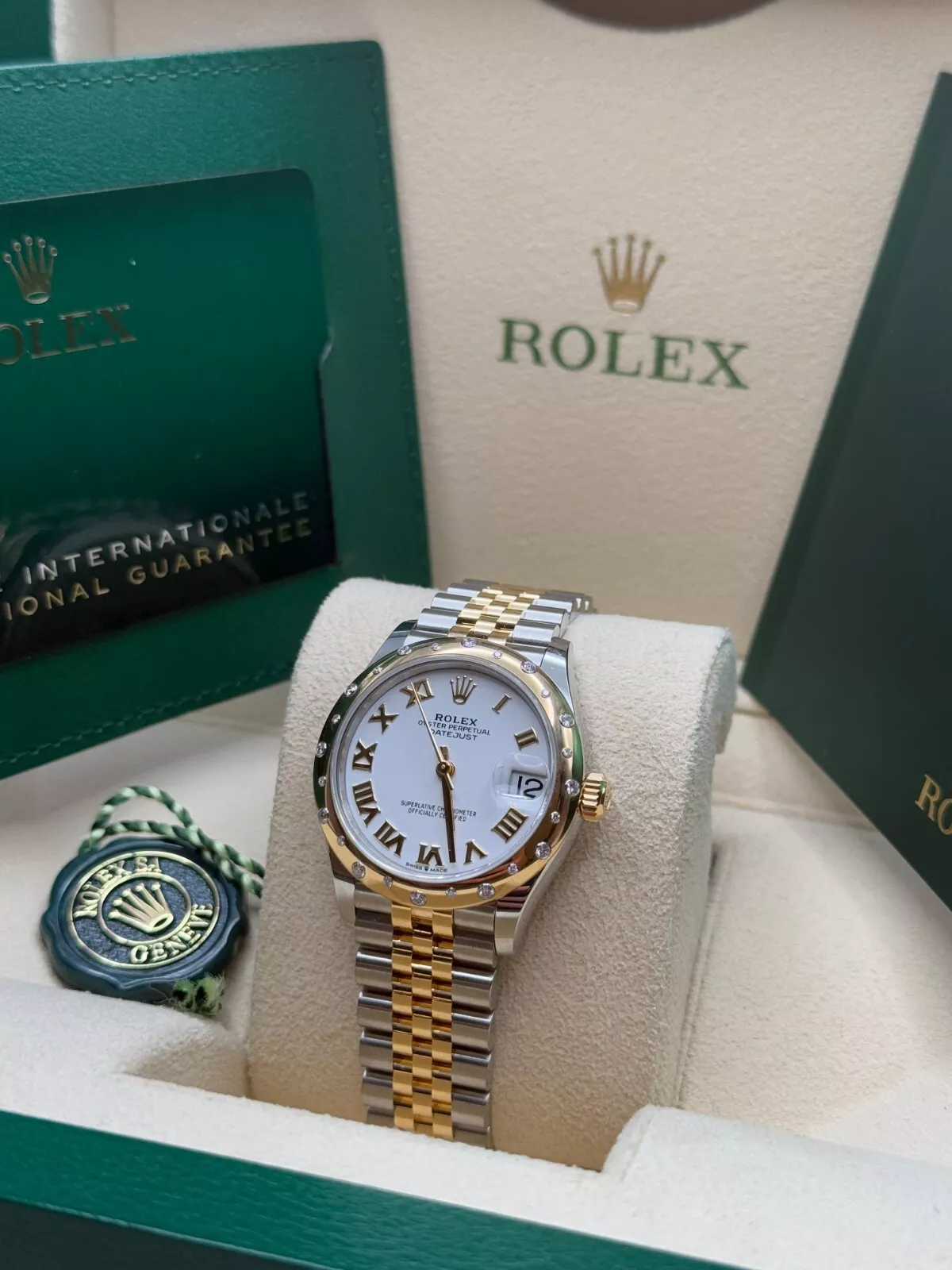 RLX Datejust m278343-0001/0002 White Dial Yellow Rolesor Oyster Watch