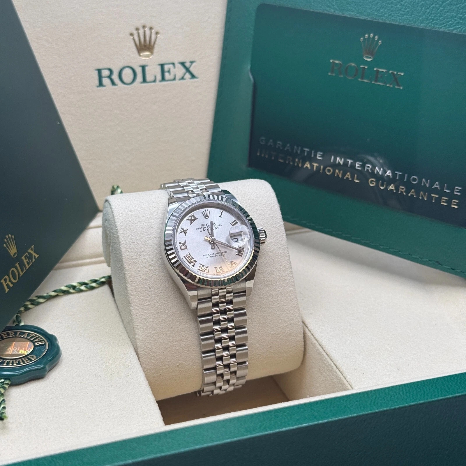 RLX Lady-Datejust 28mm 279174 Silver Roman Dial Oyster Bracelet