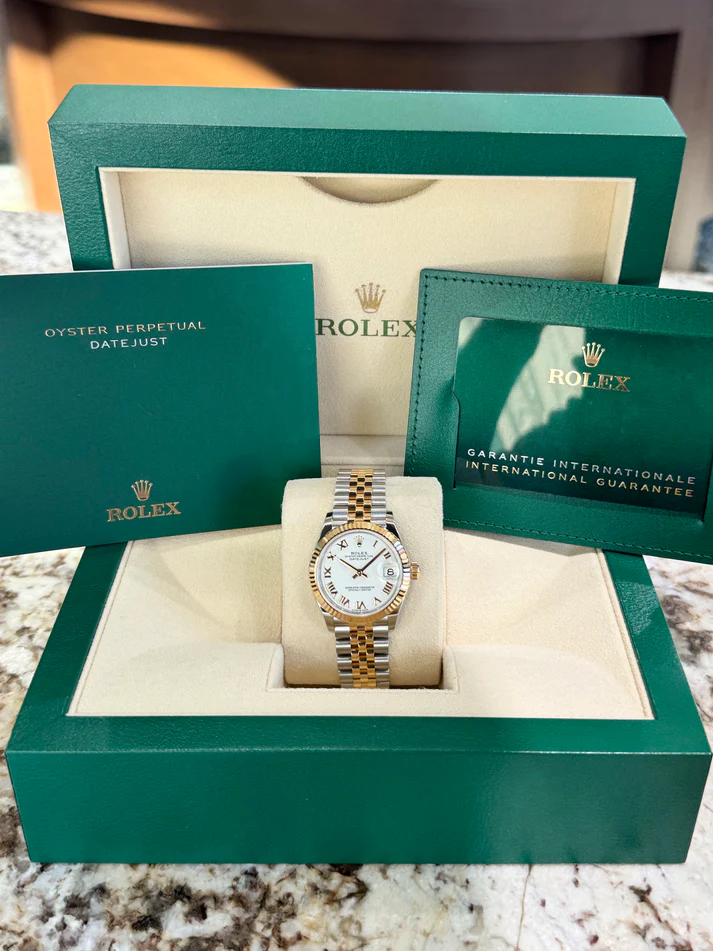 RLX Datejust m278273-0001/0002 31mm White Dial Stainless Steel and Yellow Gold Oyster Watch