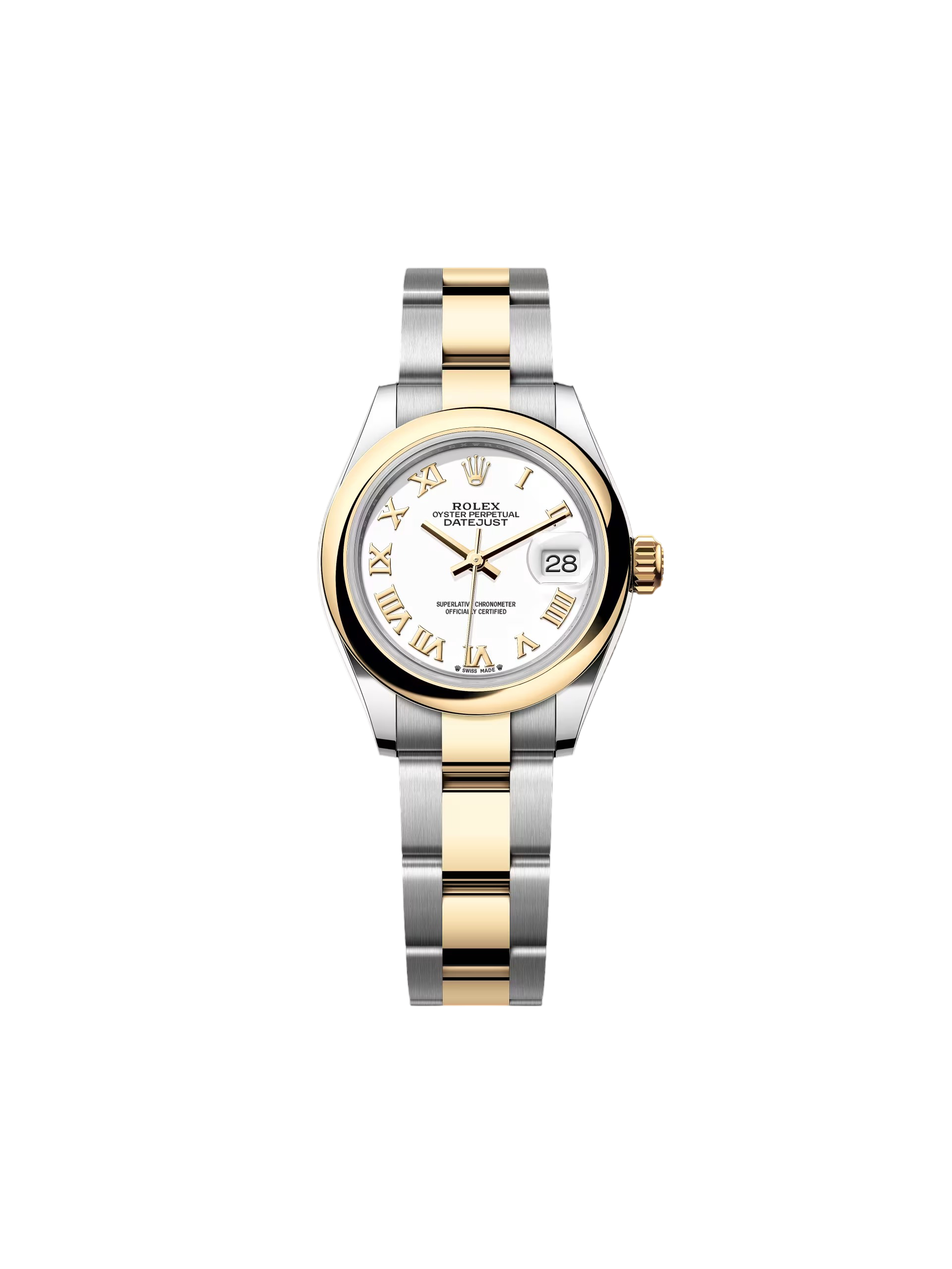 RLX Lady-Datejust 28mm  279163 White Roman Dial Oyster Bracelet