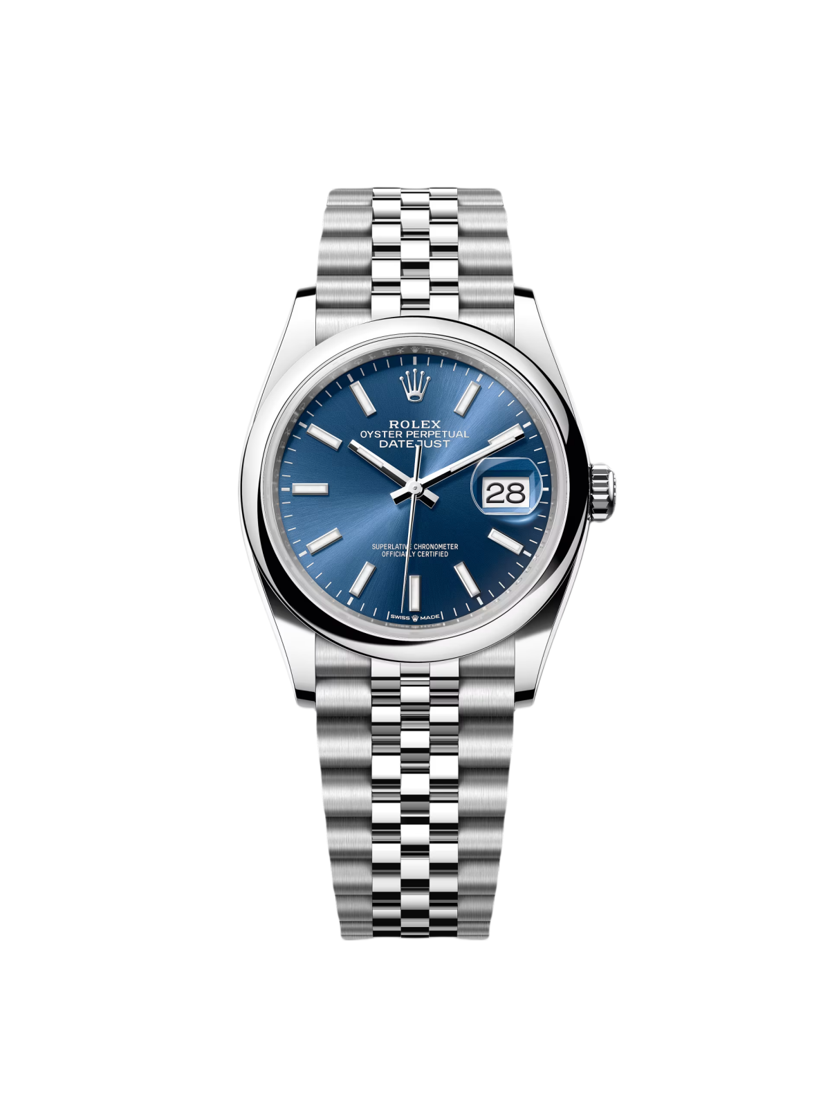 RLX  Datejust 36mm 126200 Stainless Steel Blue Dial Oyster Watch