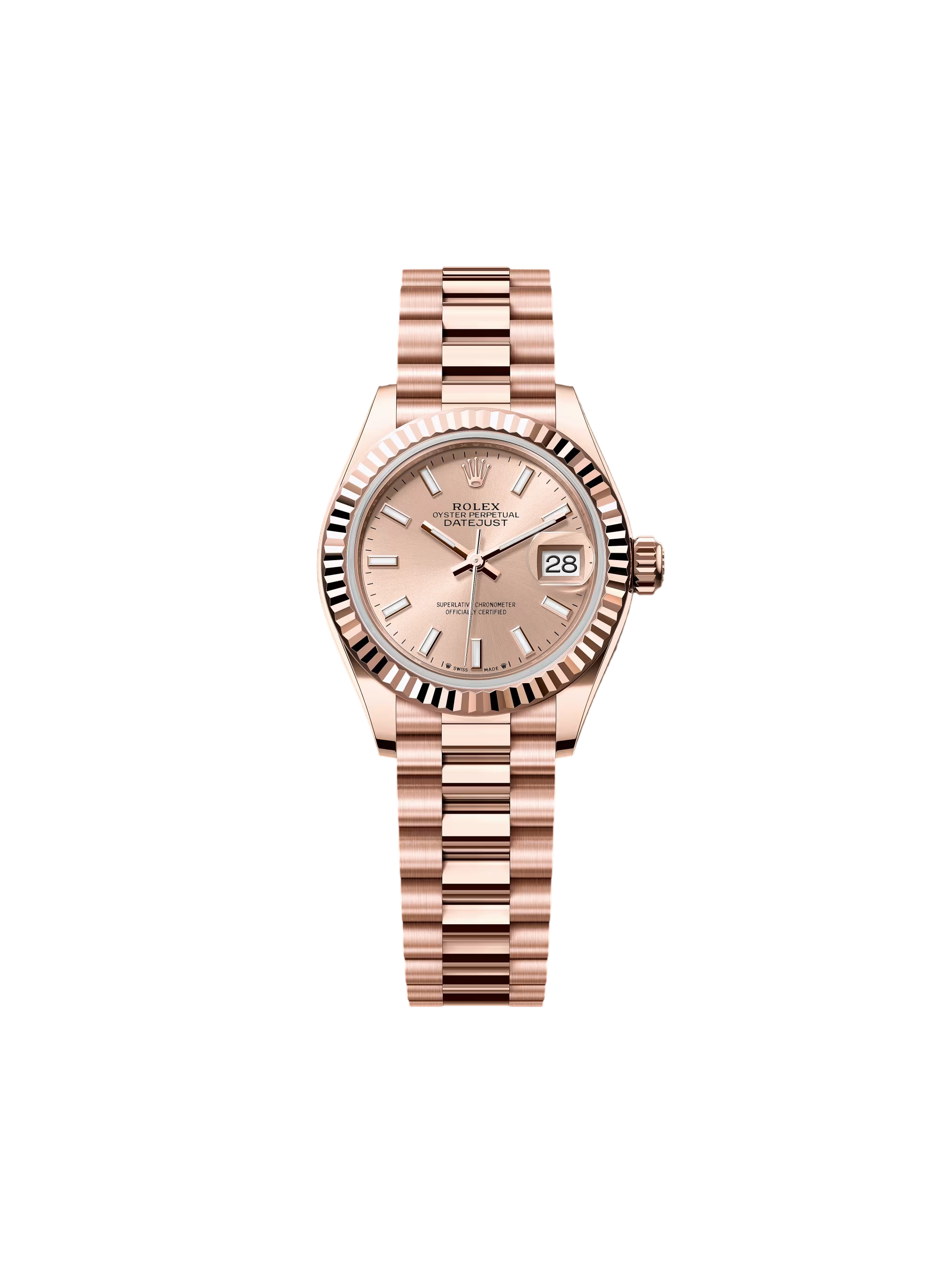 RLX Lady-Datejust 28mm 279175 Rose Dial President Everose Gold