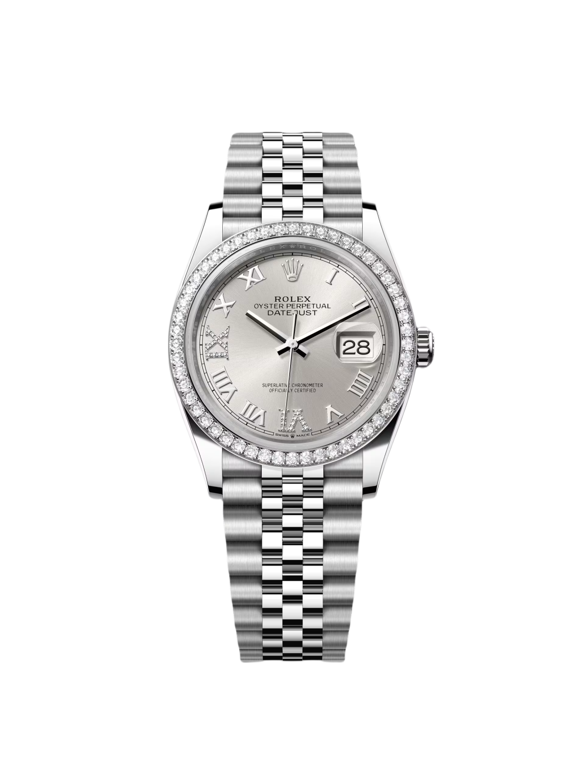 RLX  Datejust 36mm 126284 Silver Dial Jubilee Bracelet