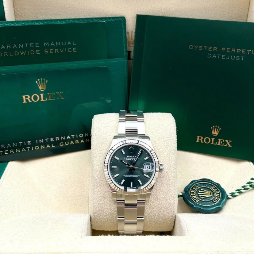 RLX Datejust m278274-0017/0018 Green Dial 31mm Oyster Watch