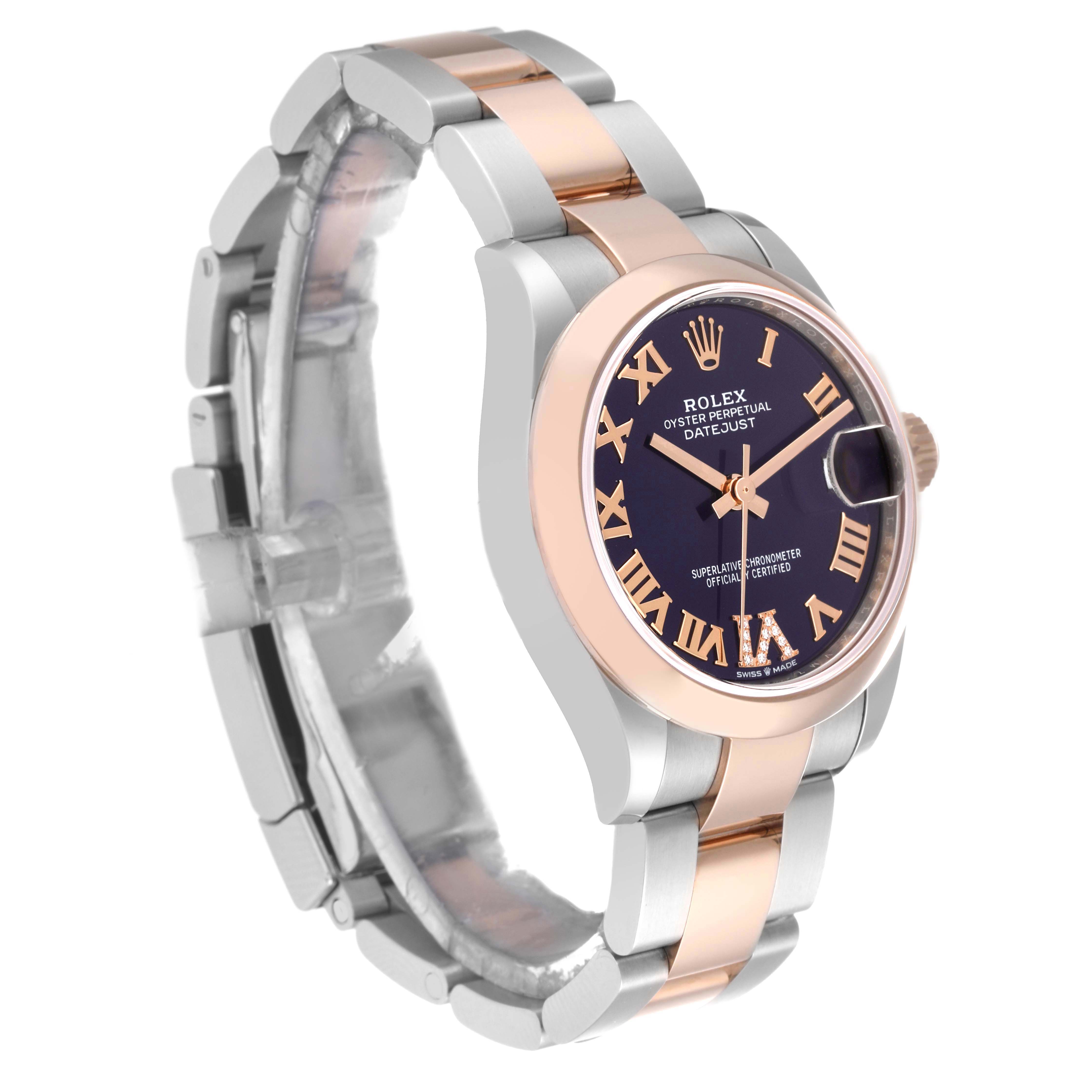 RLX Datejust m278241-0019/0020 Aubergine 31mm Dial Oyster Bracelet Watch