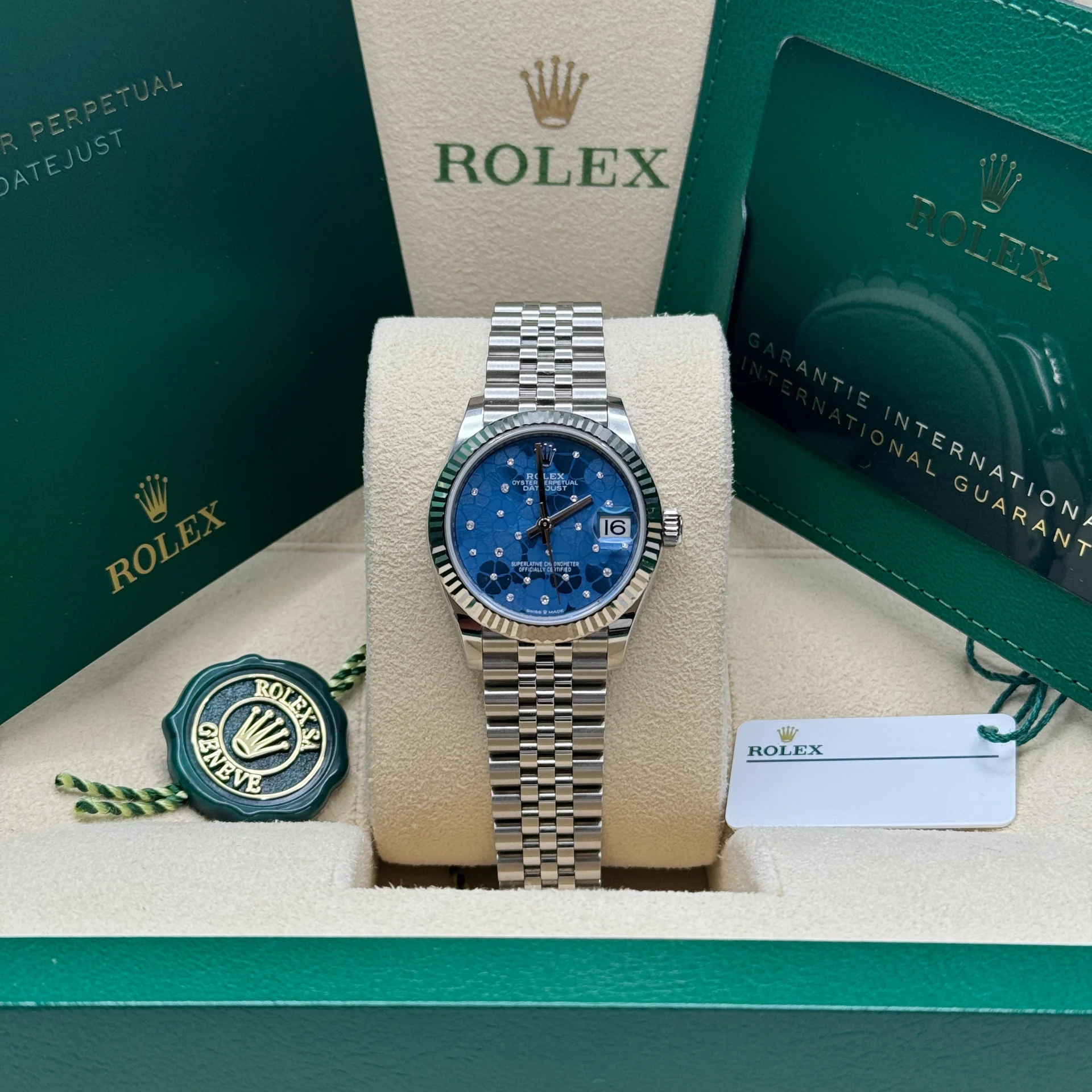 RLX Datejust m278274-0035/0036 Azzurro Blue Dial Oyster Watch