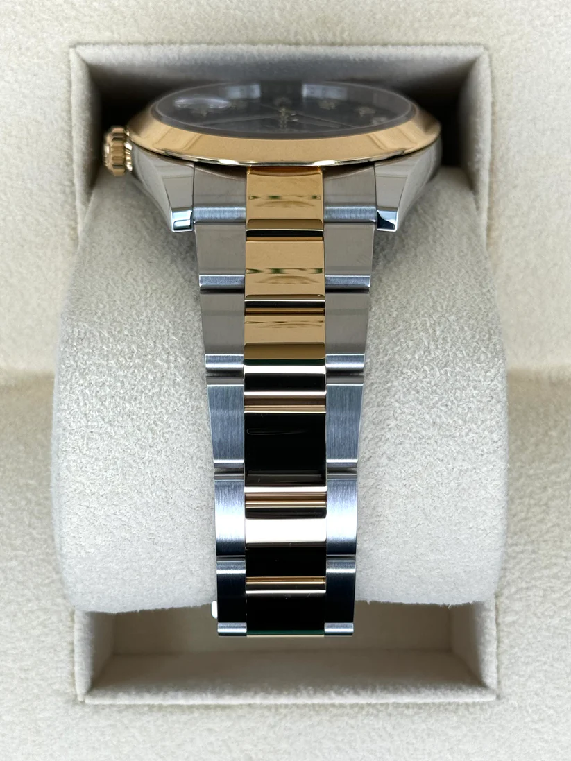 RLX Datejust 41mm 126303 Black Diamond Oyster Steel and Yellow Gold Mens Watch