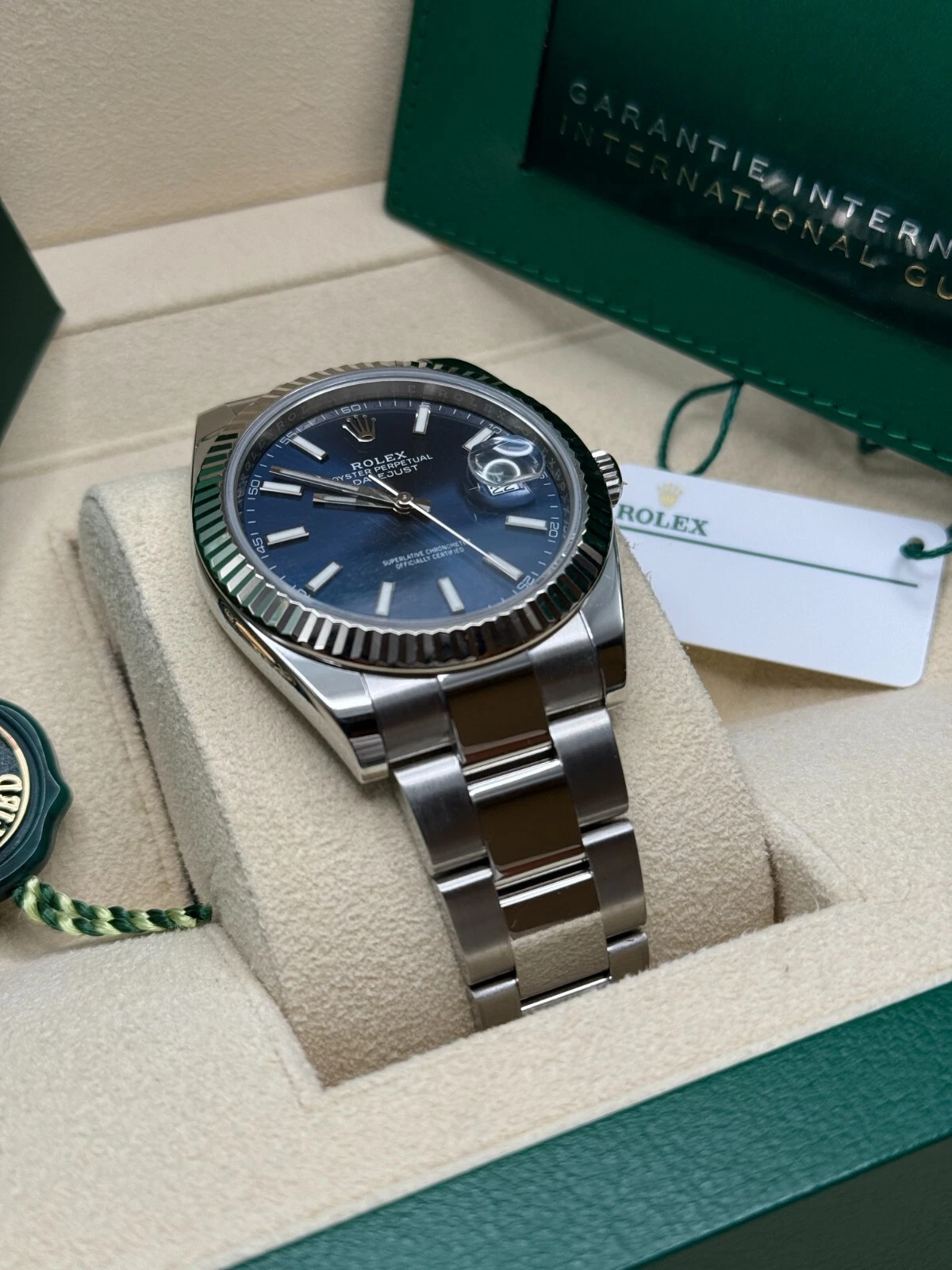 RLX  Datejust 41mm 126334 Blue Index Oyster Stainless Steel Men’s Watch