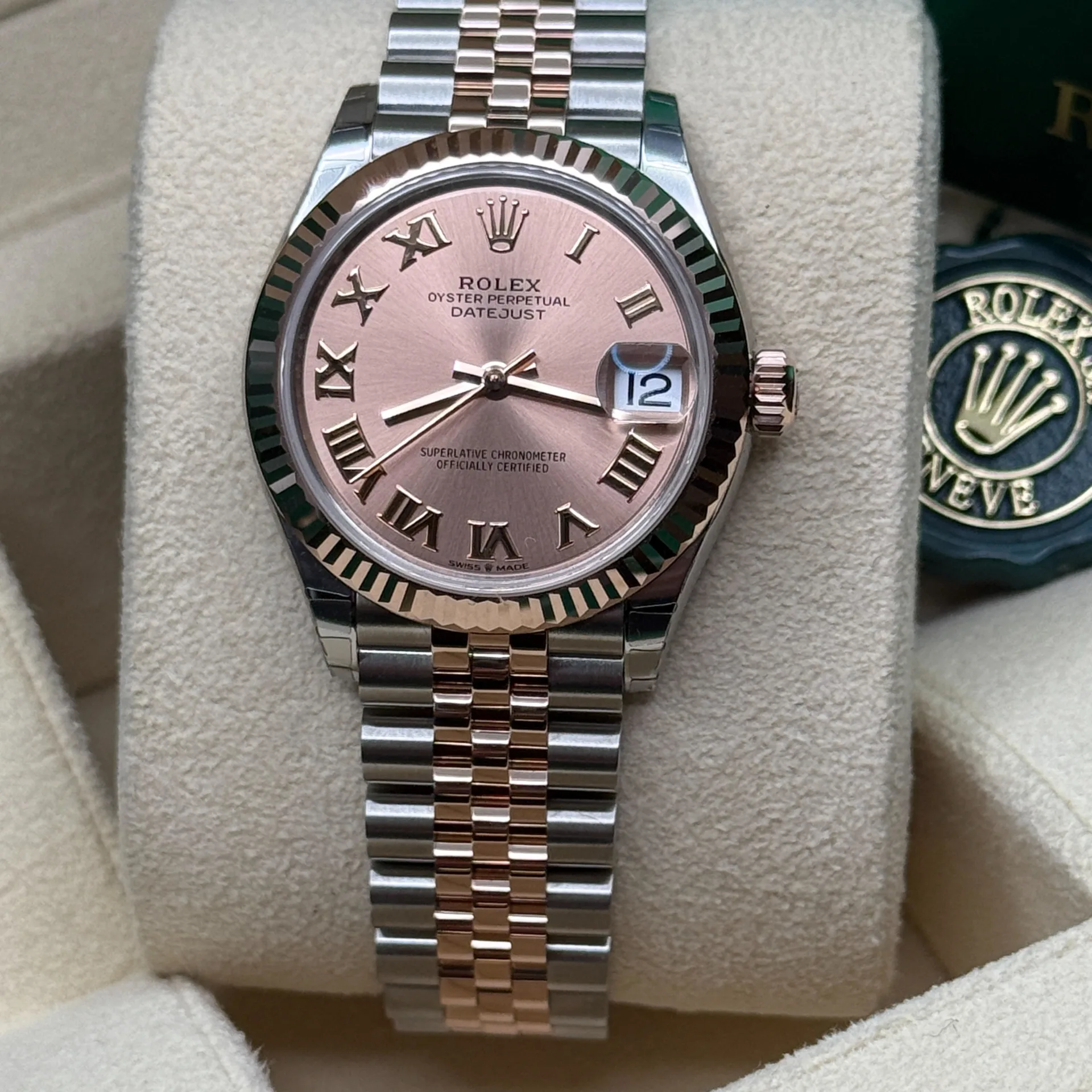 RLX Datejust m278271-0005/0006 Rose 31mm Dial Oyster Bracelet Watch